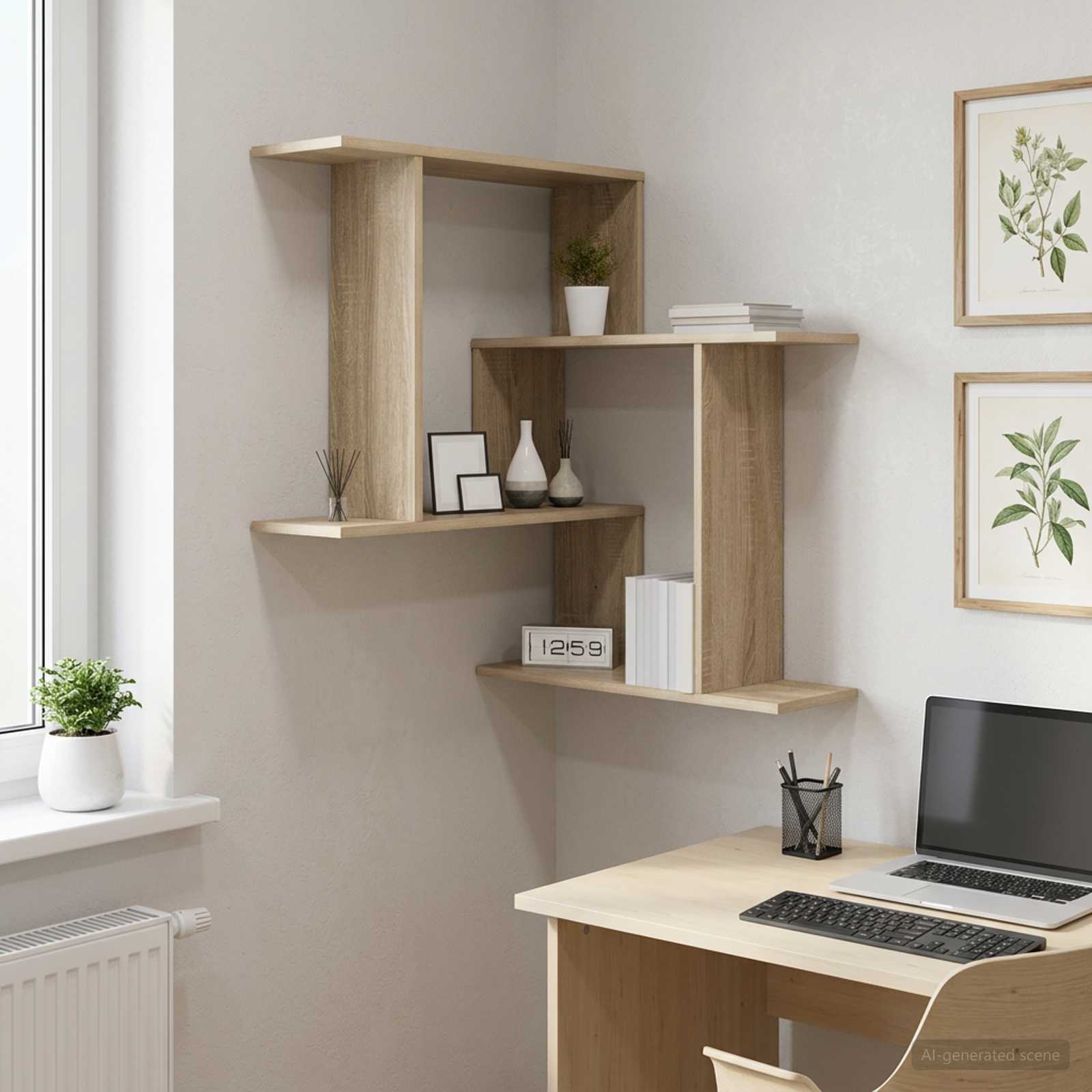 Wall Shelf Sonoma Oak Engineered Wood | Simpledeals