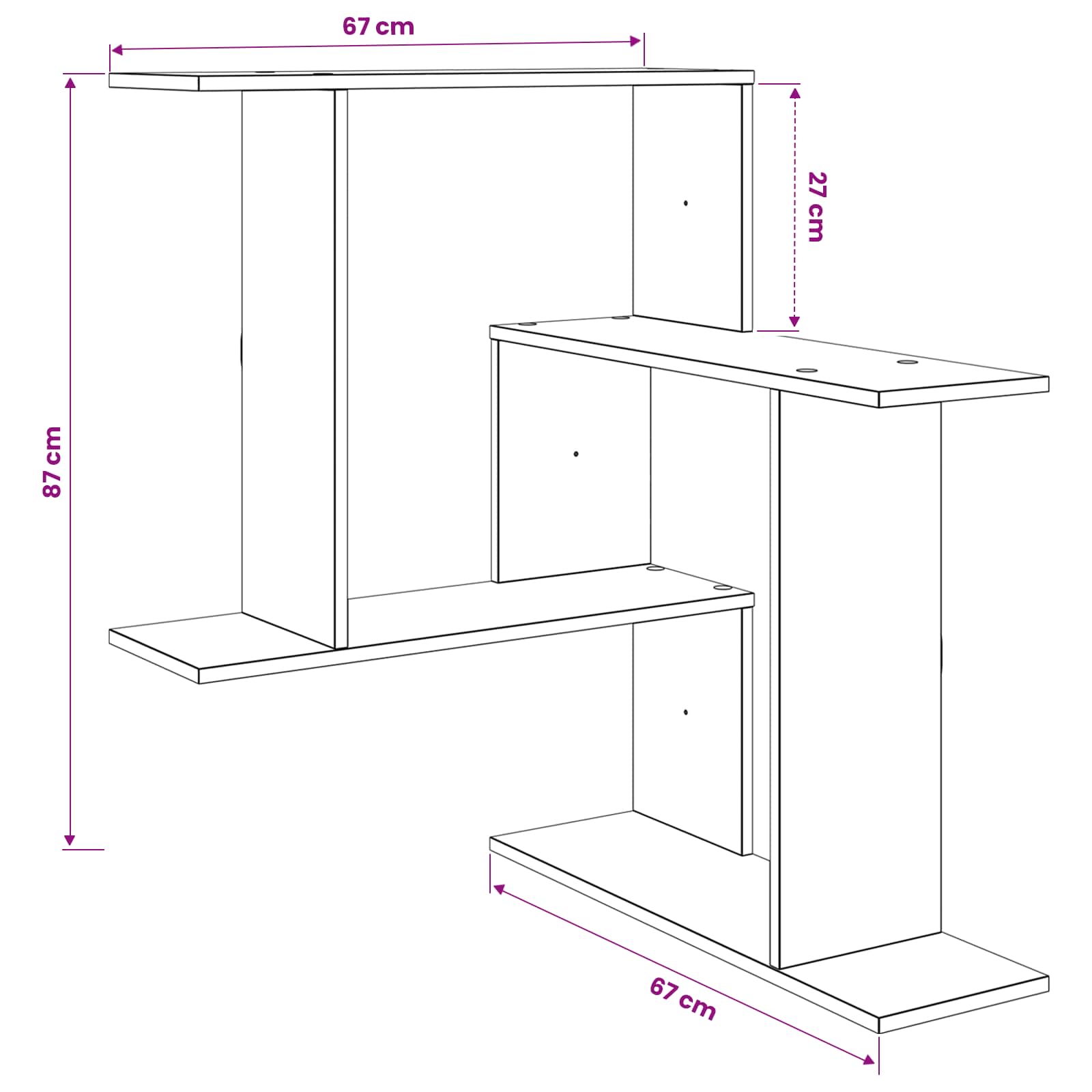 Wall Shelf Sonoma Oak Engineered Wood | Simpledeals