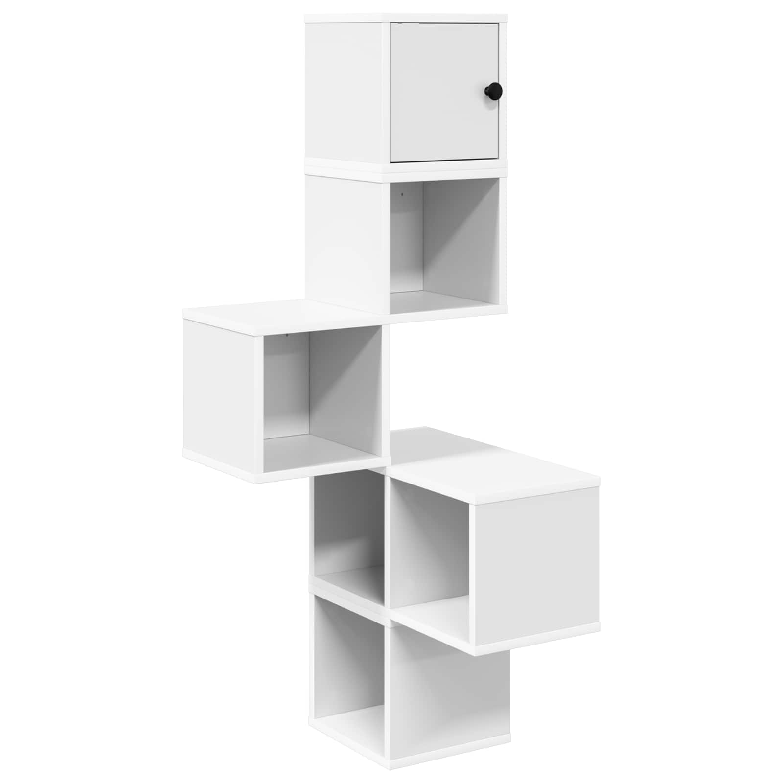 Corner Wall Shelf White 7-Tier 120cm | Simpledeals