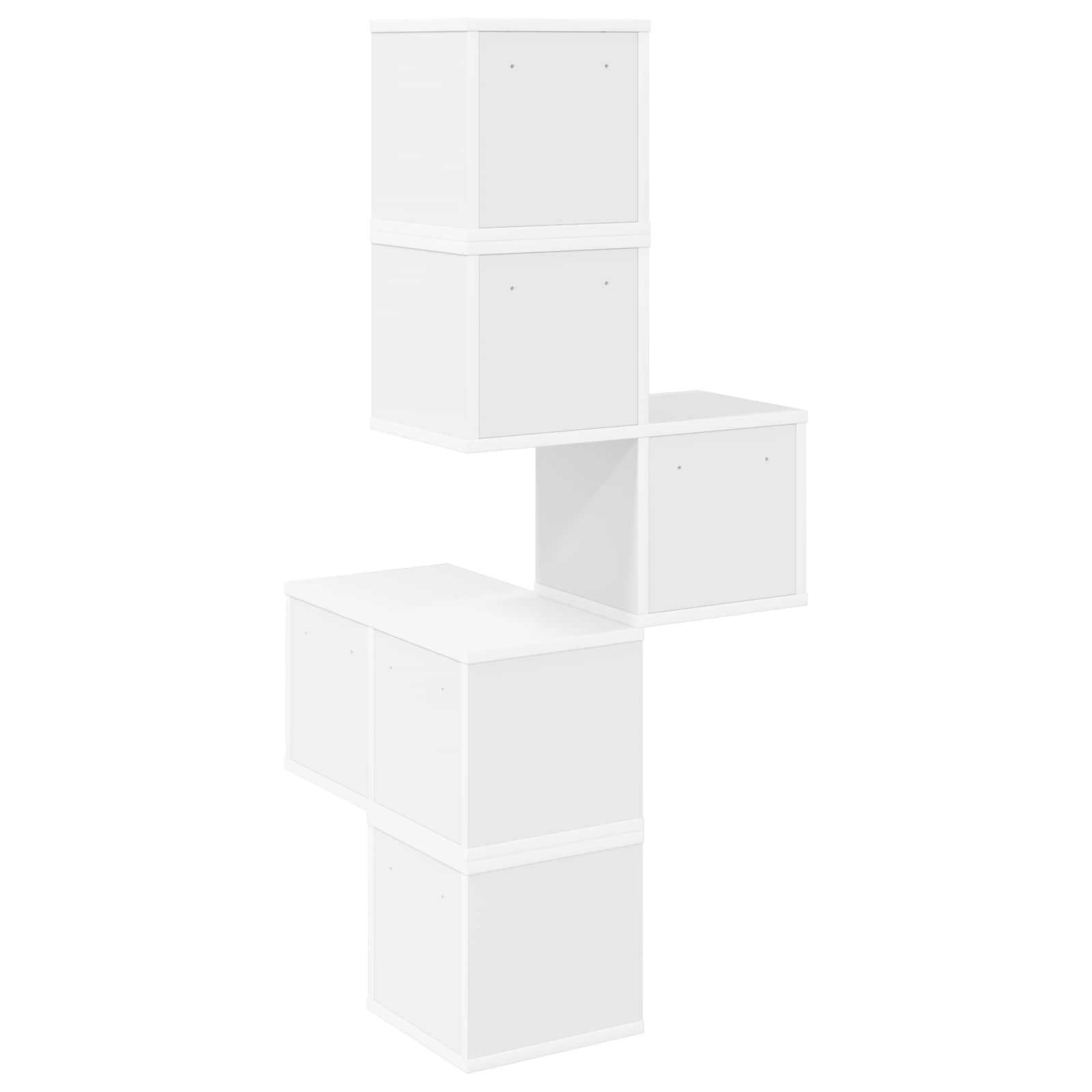 Corner Wall Shelf White 7-Tier 120cm | Simpledeals