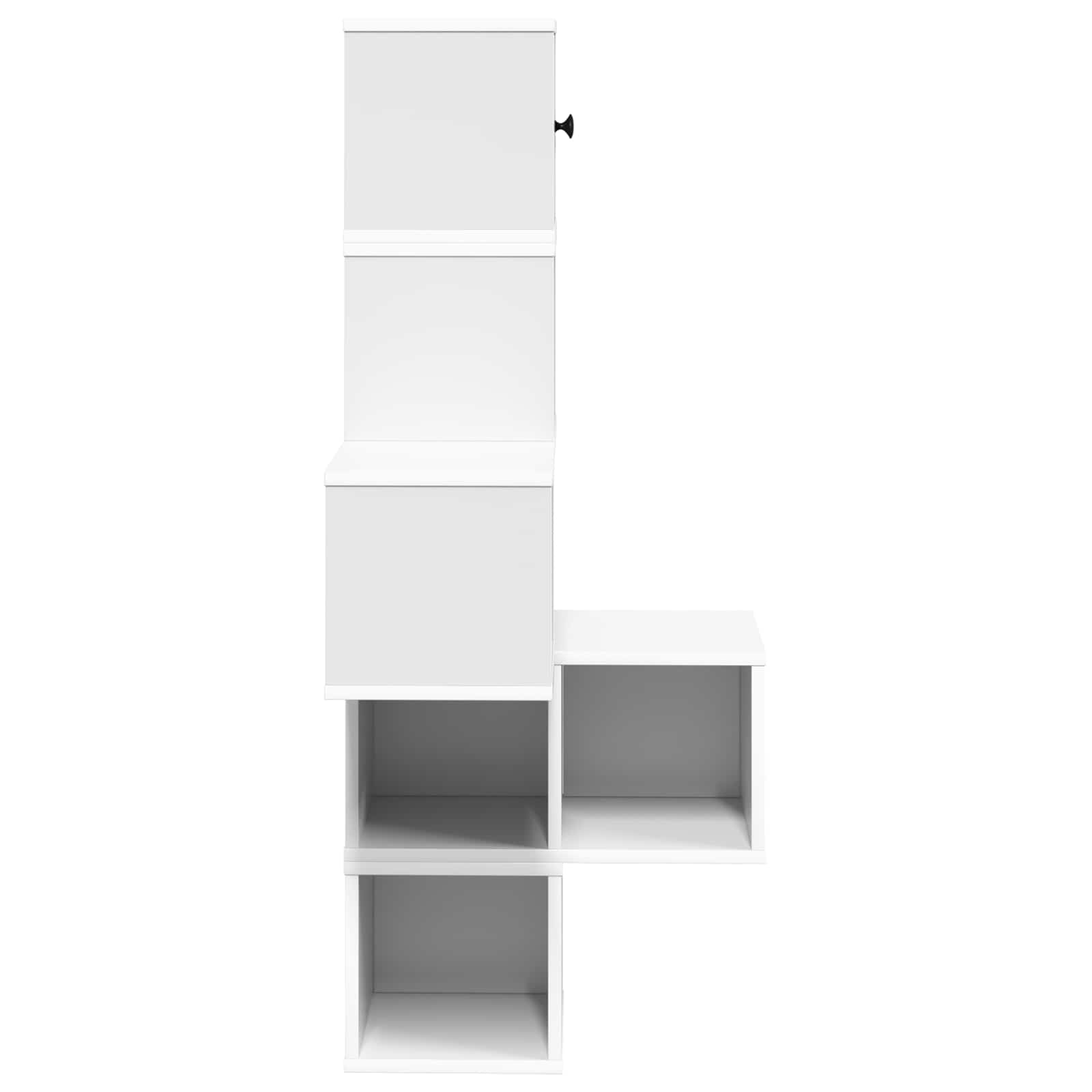 Corner Wall Shelf White 7-Tier 120cm | Simpledeals