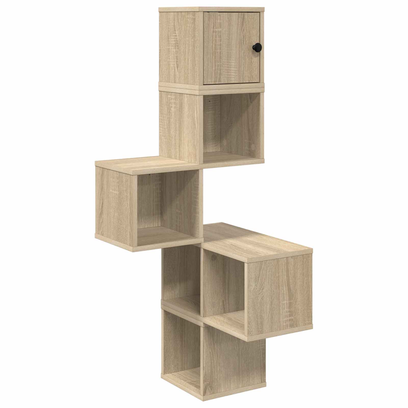 Corner Wall Shelf 7-Tier Sonoma Oak 120cm | Simpledeals