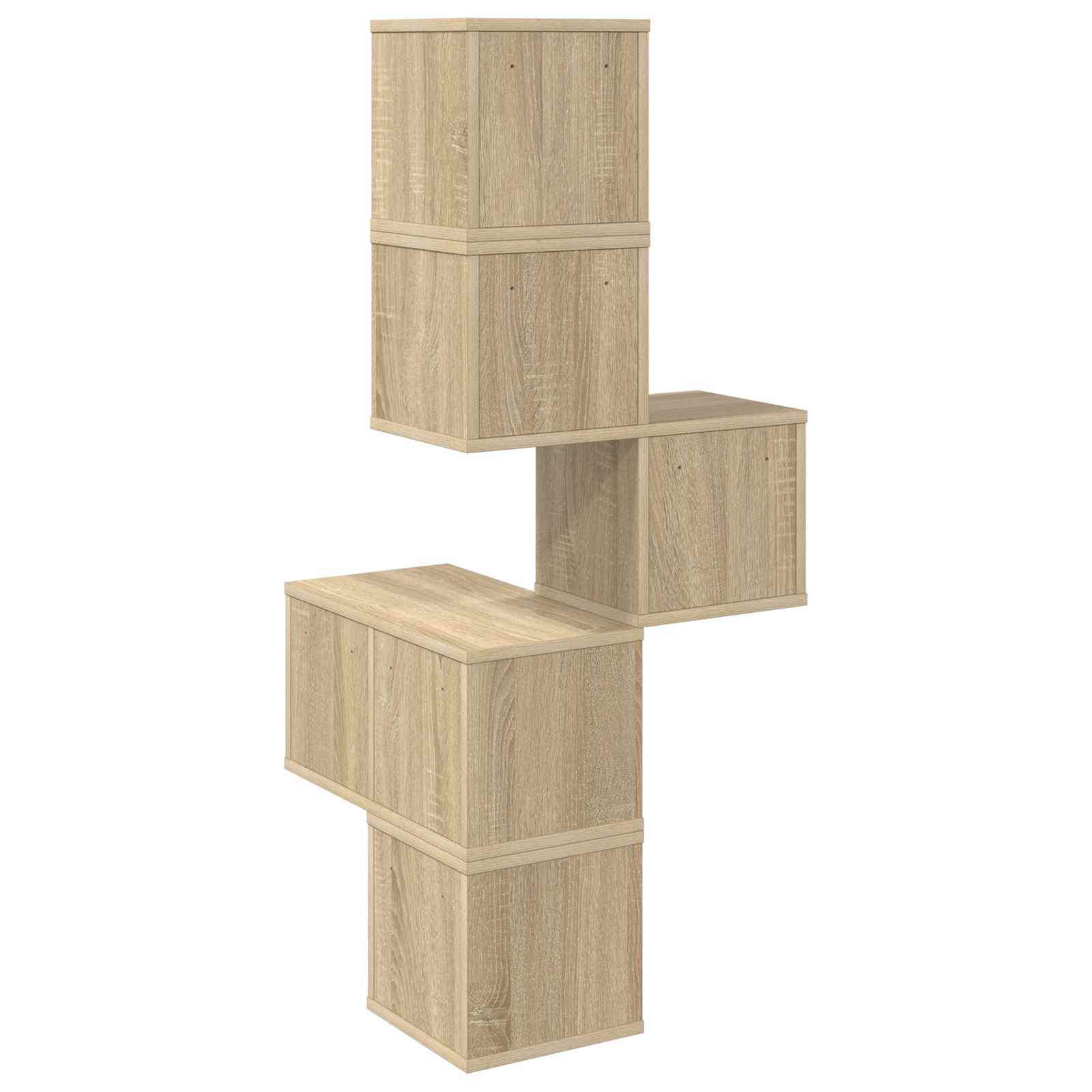 Corner Wall Shelf 7-Tier Sonoma Oak 120cm | Simpledeals
