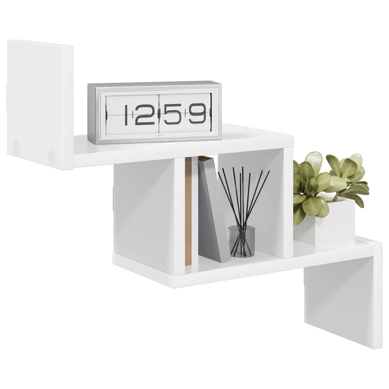 White Wall Shelf 48cm Engineered Wood | Simpledeals