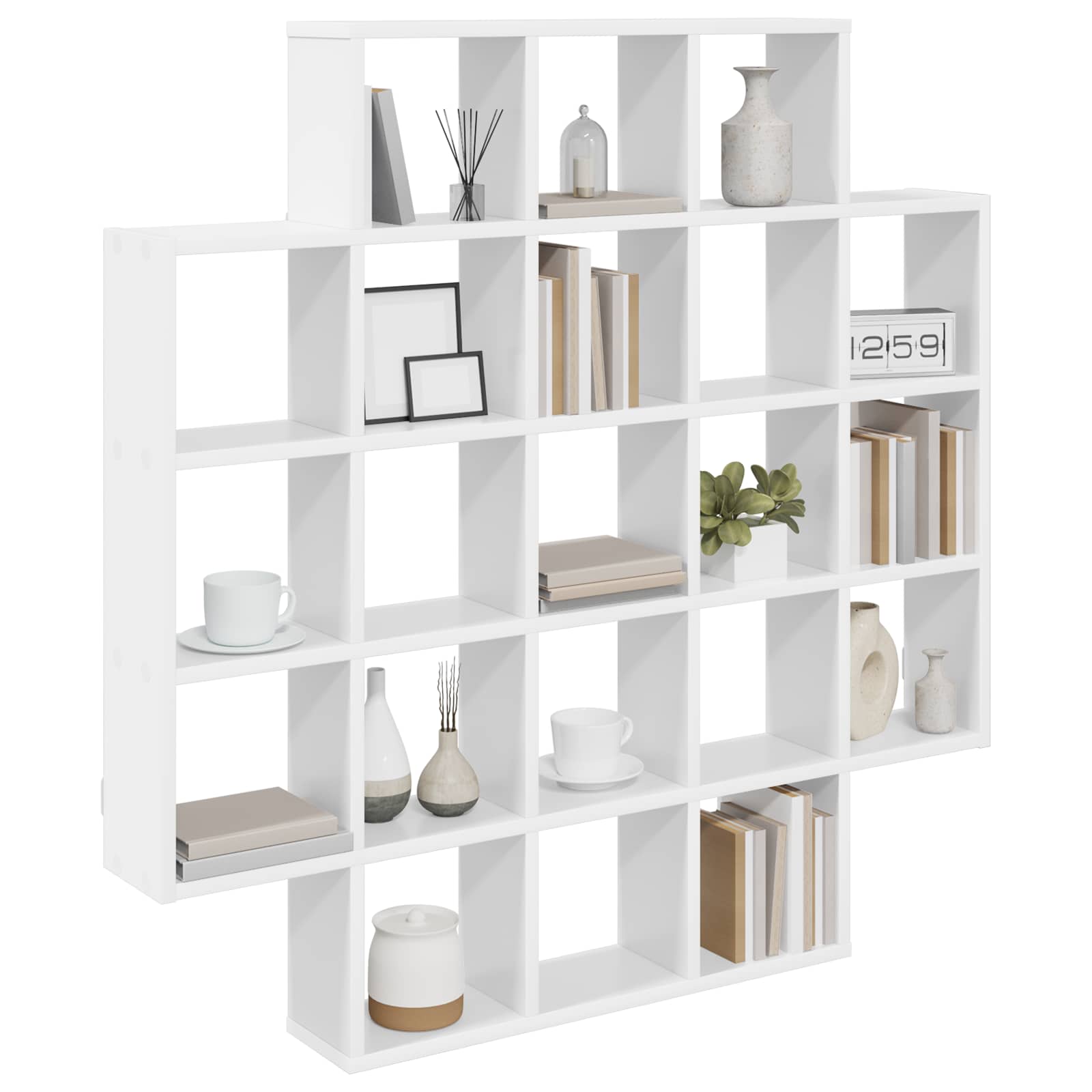 White Wall Shelf 21 Compartments 100cm | Simpledeals