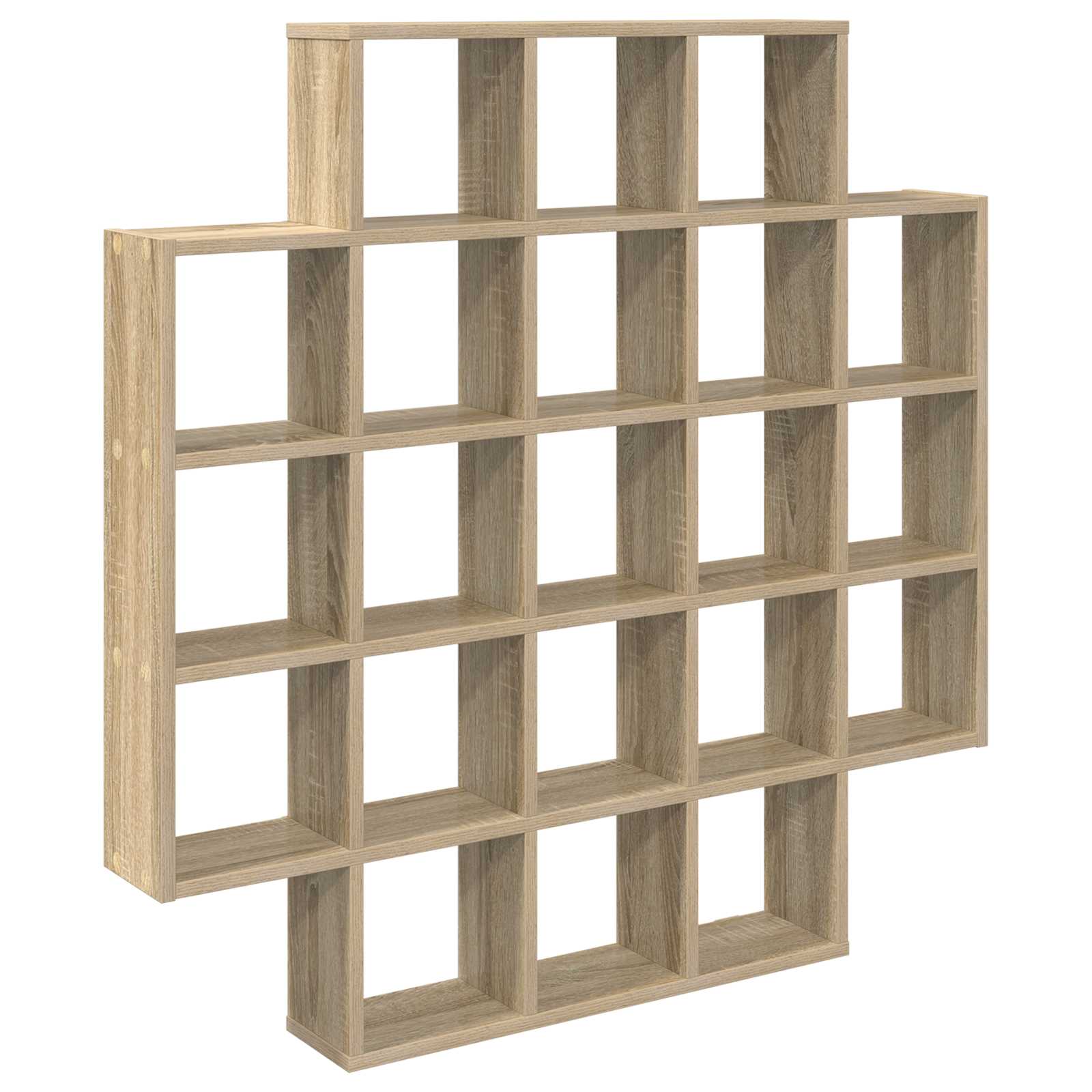 Wall Shelf 21 Compartments Sonoma Oak 100cm | Simpledeals