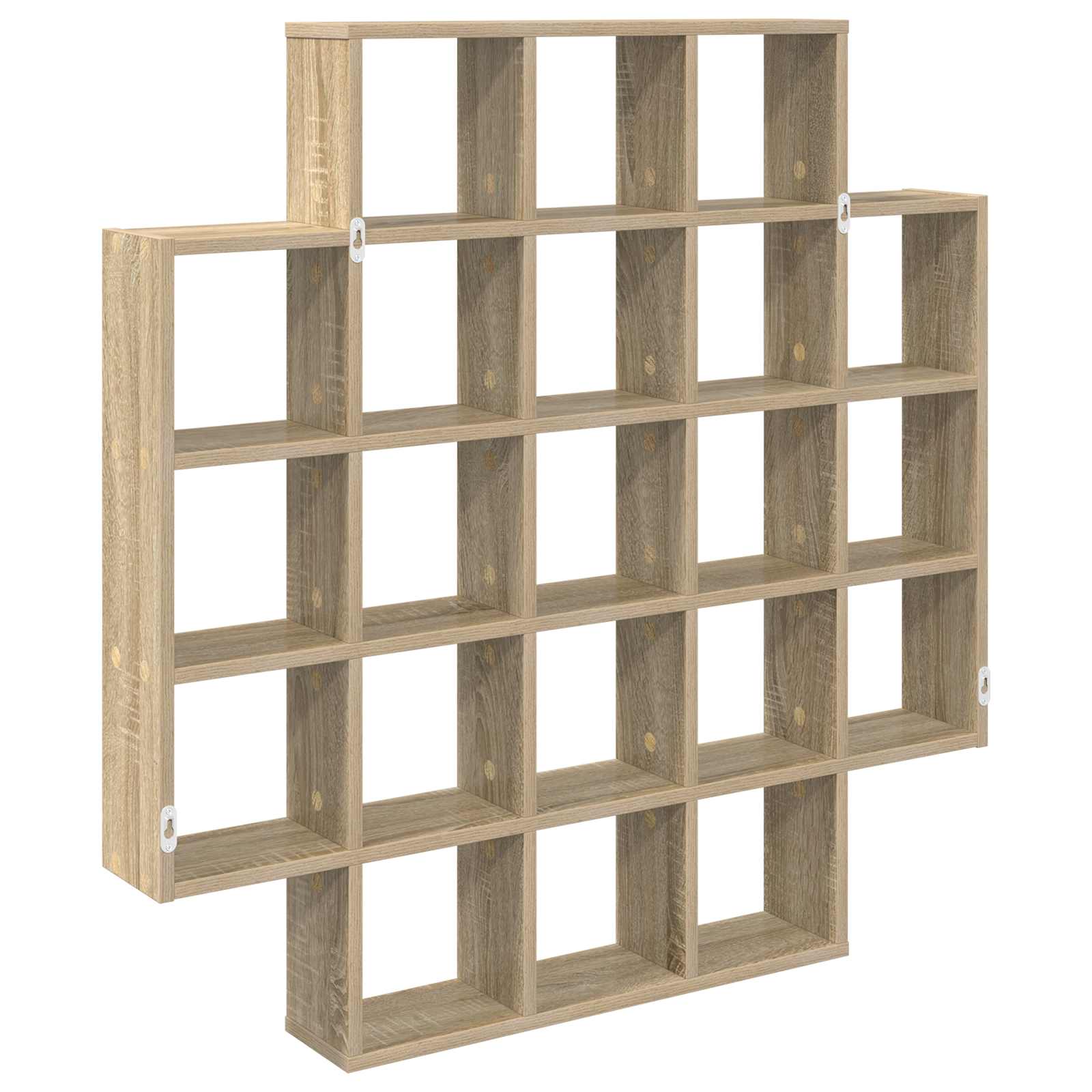 Wall Shelf 21 Compartments Sonoma Oak 100cm | Simpledeals