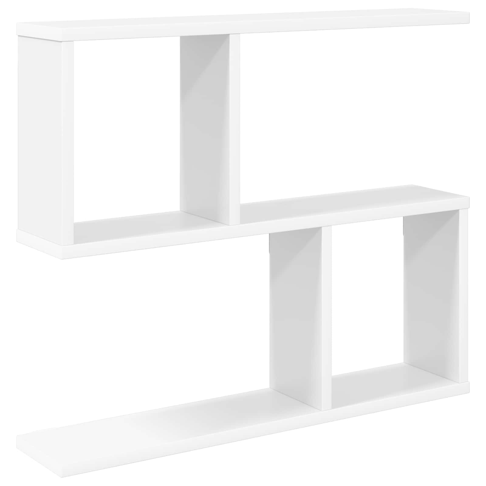 White Wall Shelf 4 Compartments 60cm | Simpledeals