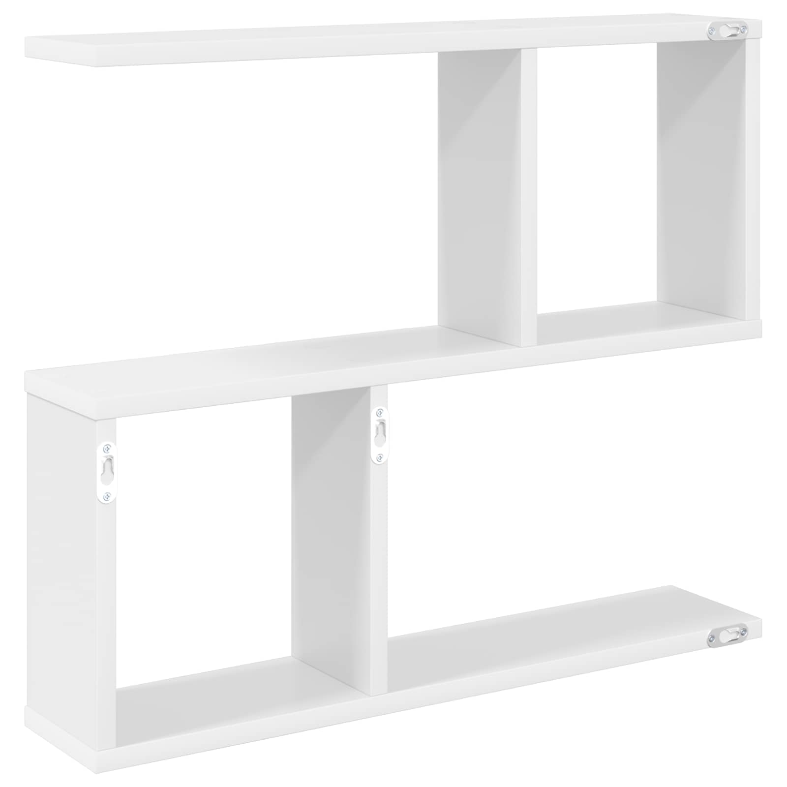 White Wall Shelf 4 Compartments 60cm | Simpledeals