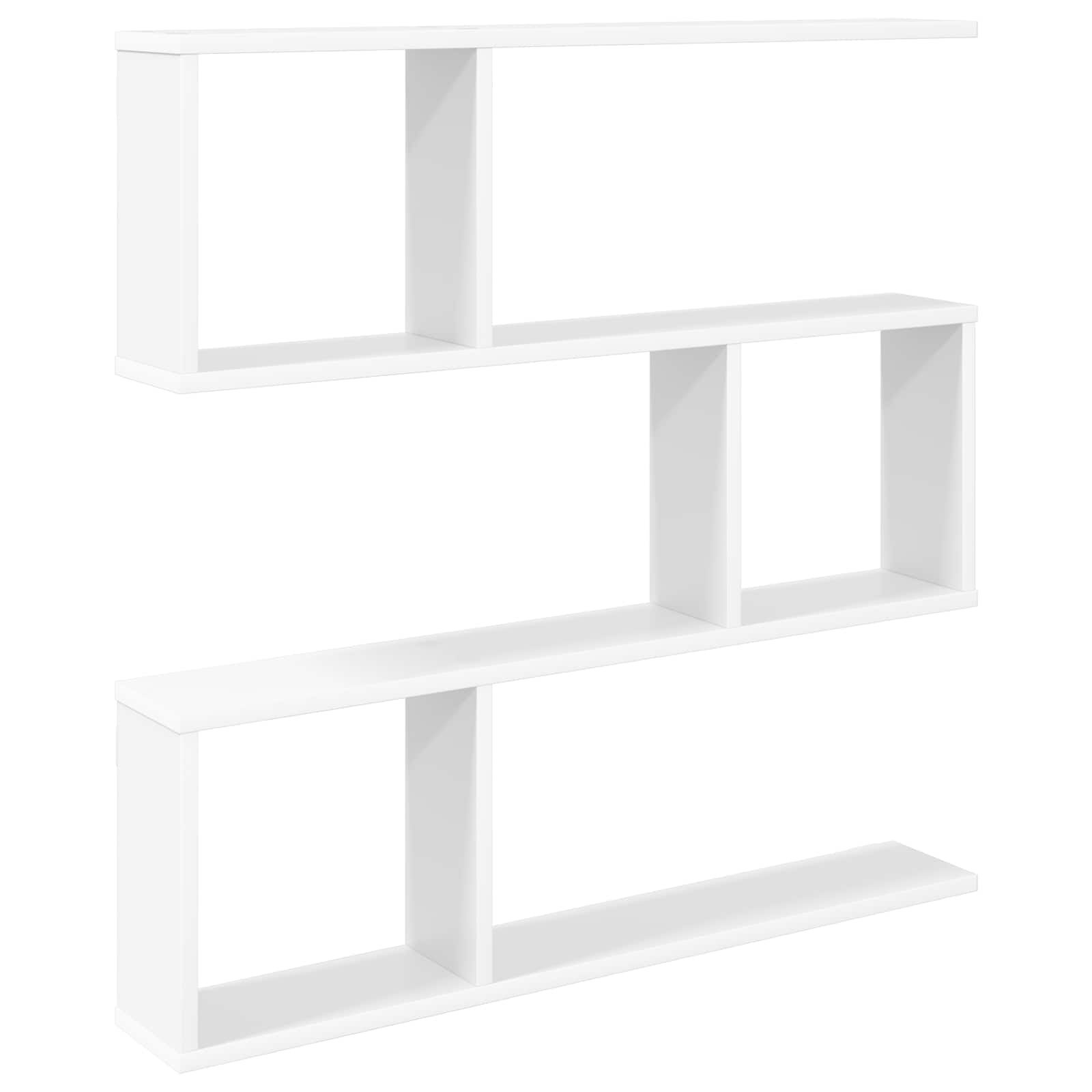 White Wall Shelf 6 Compartments 80cm | Simpledeals