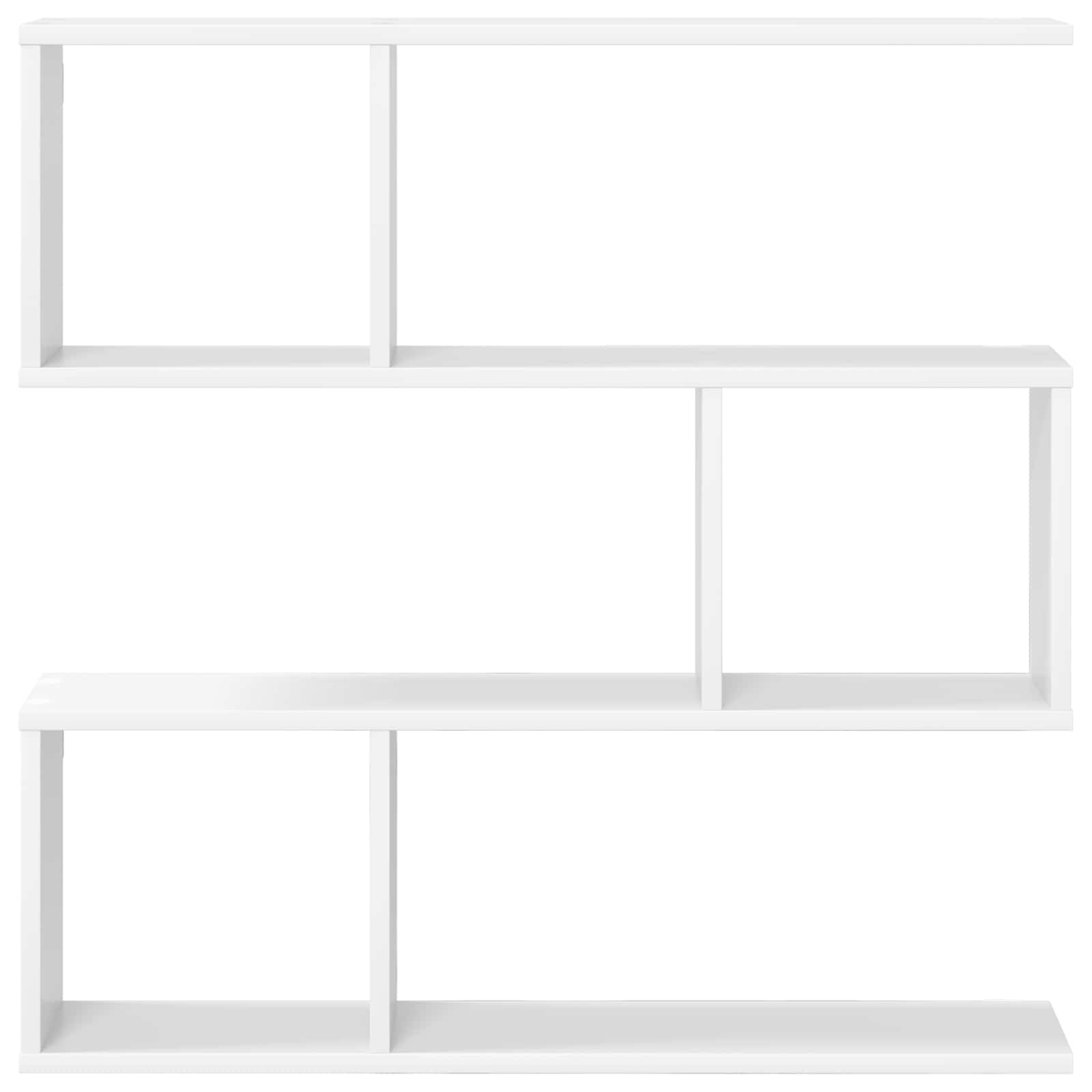 White Wall Shelf 6 Compartments 80cm | Simpledeals
