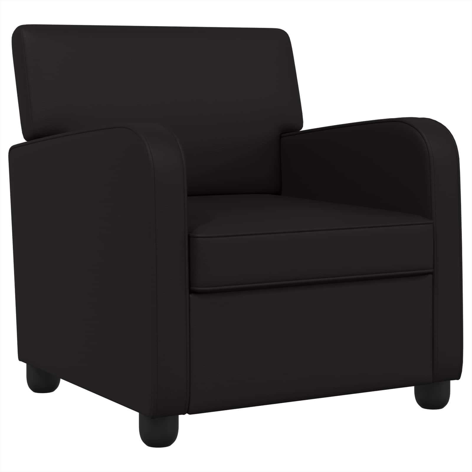 Black Faux Leather Armchair 70x79x78cm