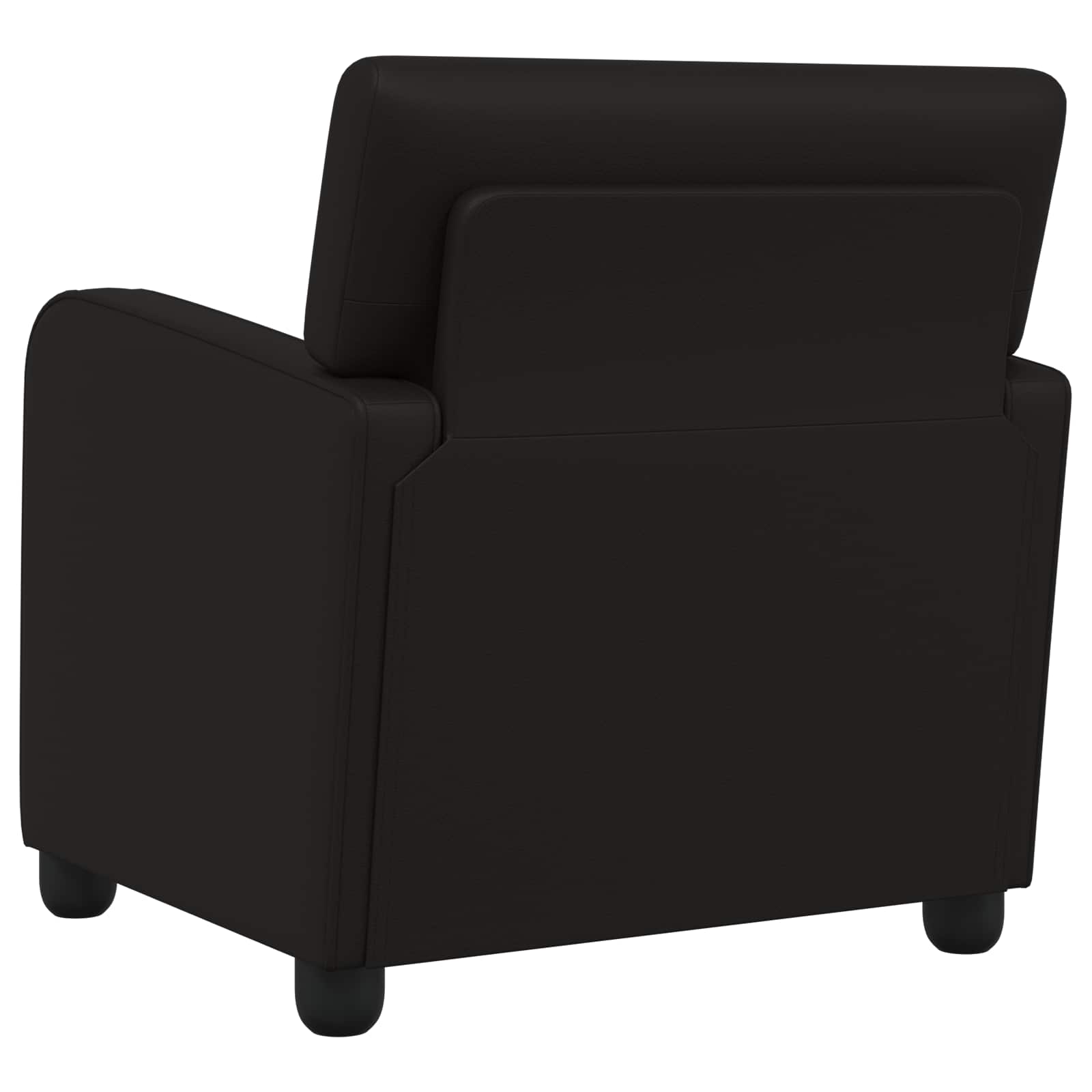 Black Faux Leather Armchair 70x79x78cm