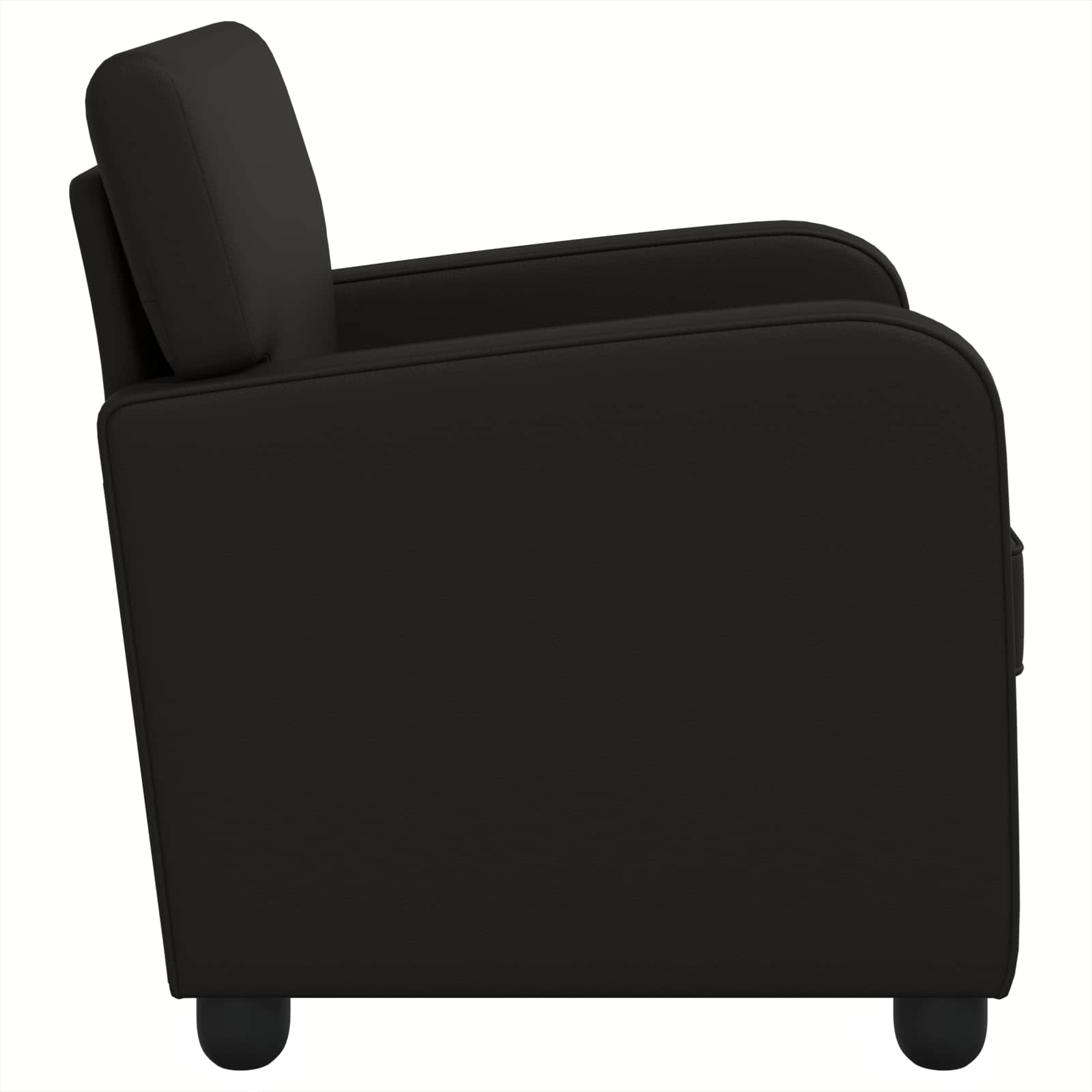Black Faux Leather Armchair 70x79x78cm