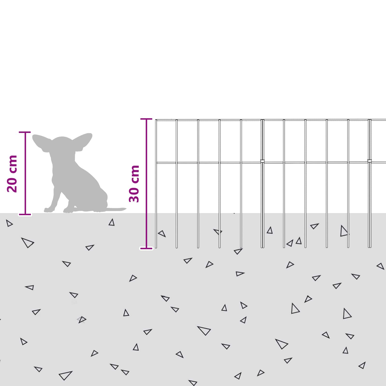 Galvanised Steel Garden Fence Panels 12pc | Simpledeals
