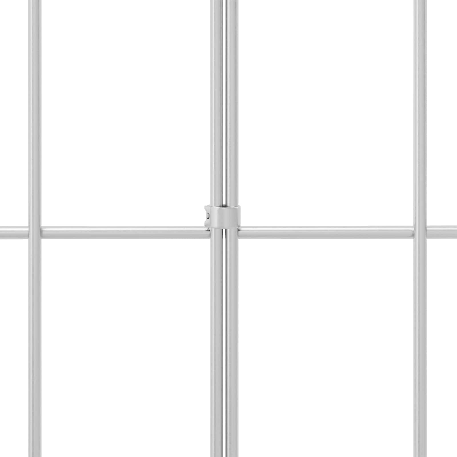 Galvanised Steel Garden Fence Panels 24pc | Simpledeals