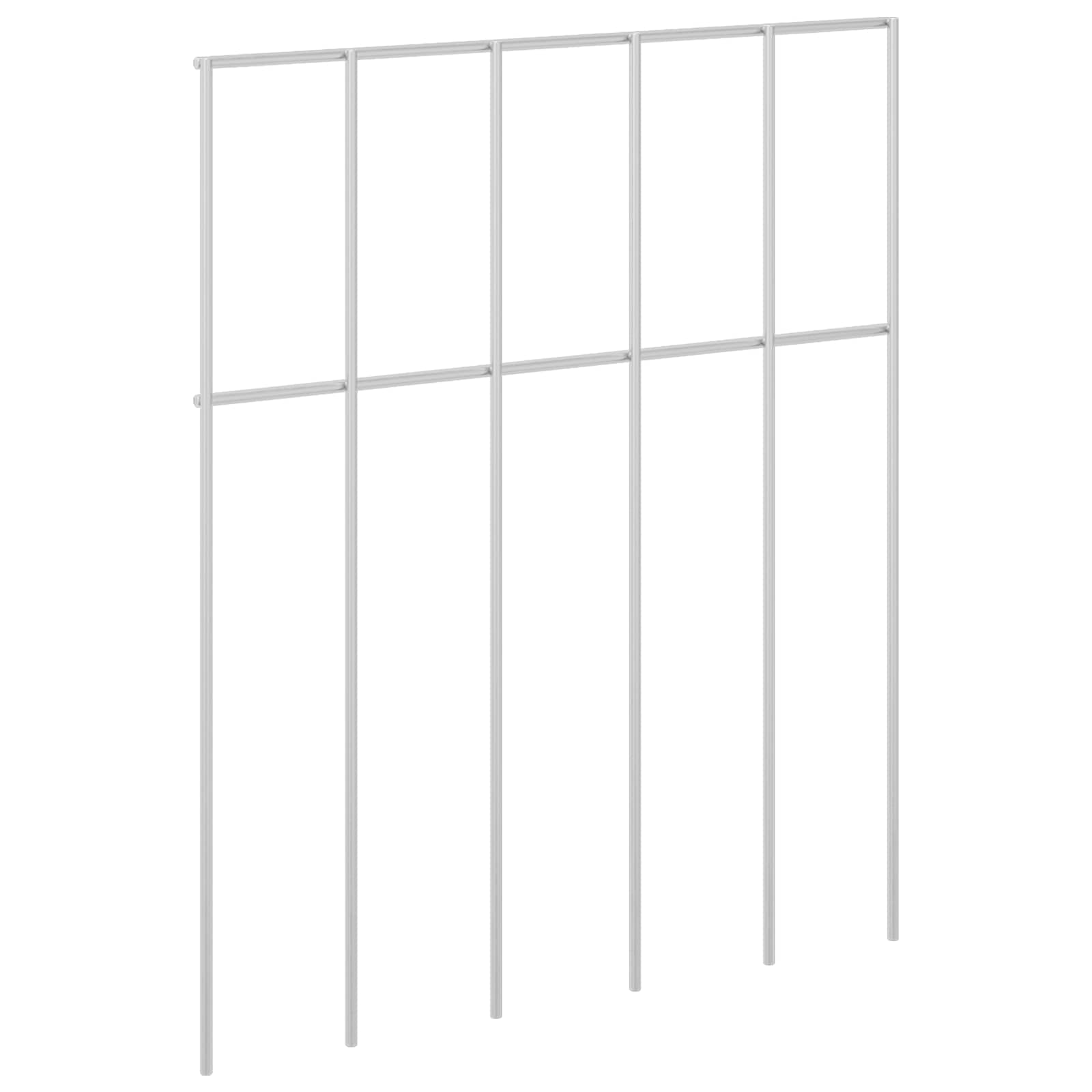 Galvanised Steel Garden Fence Panels 24pc | Simpledeals