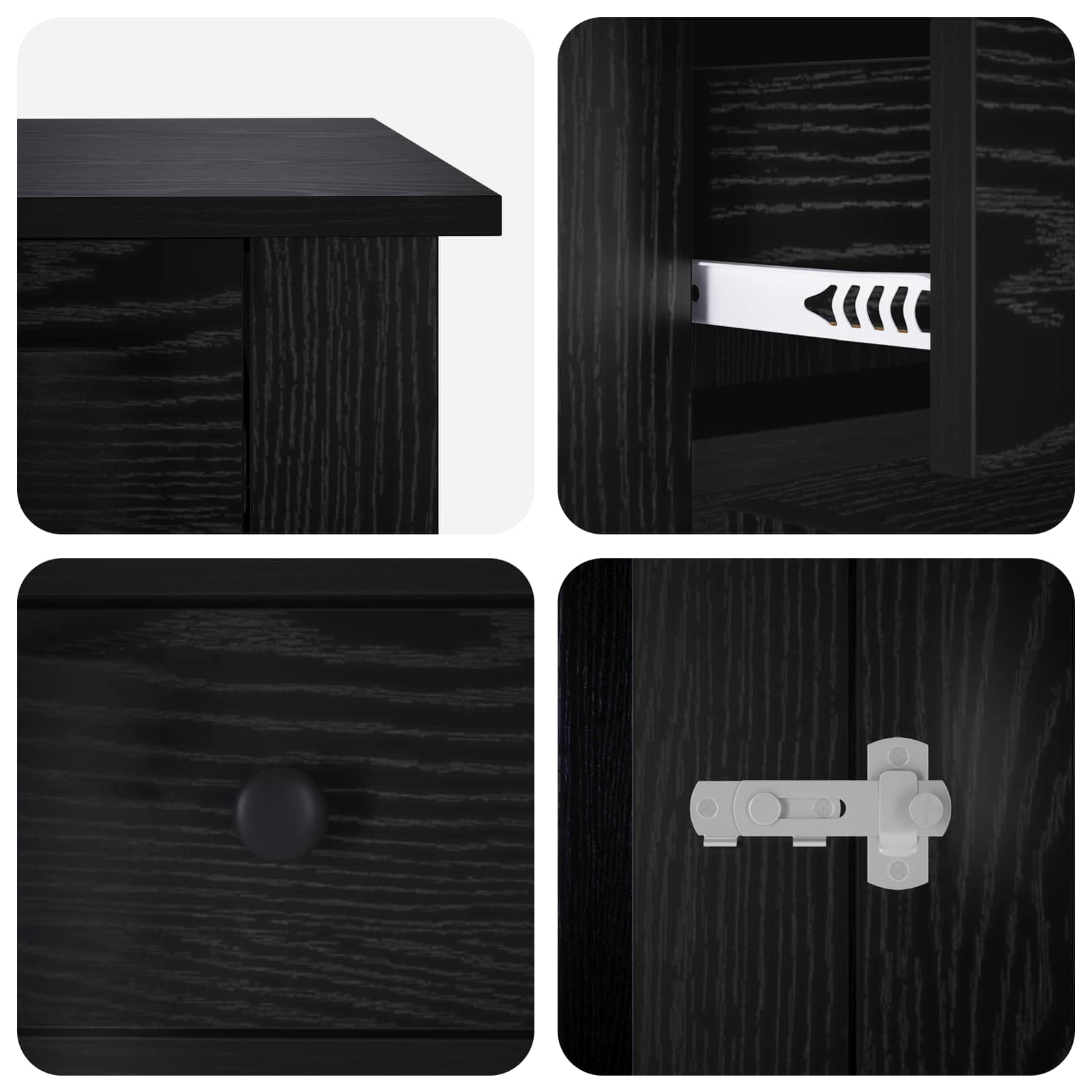 Dog Crate Furniture Black Oak 80x47.5x80cm