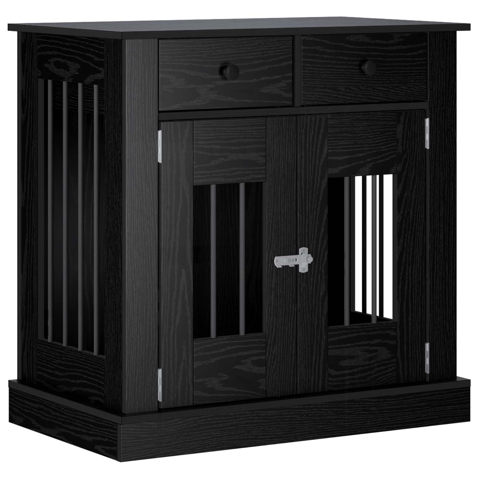 Dog Crate Furniture Black Oak 80x47.5x80cm
