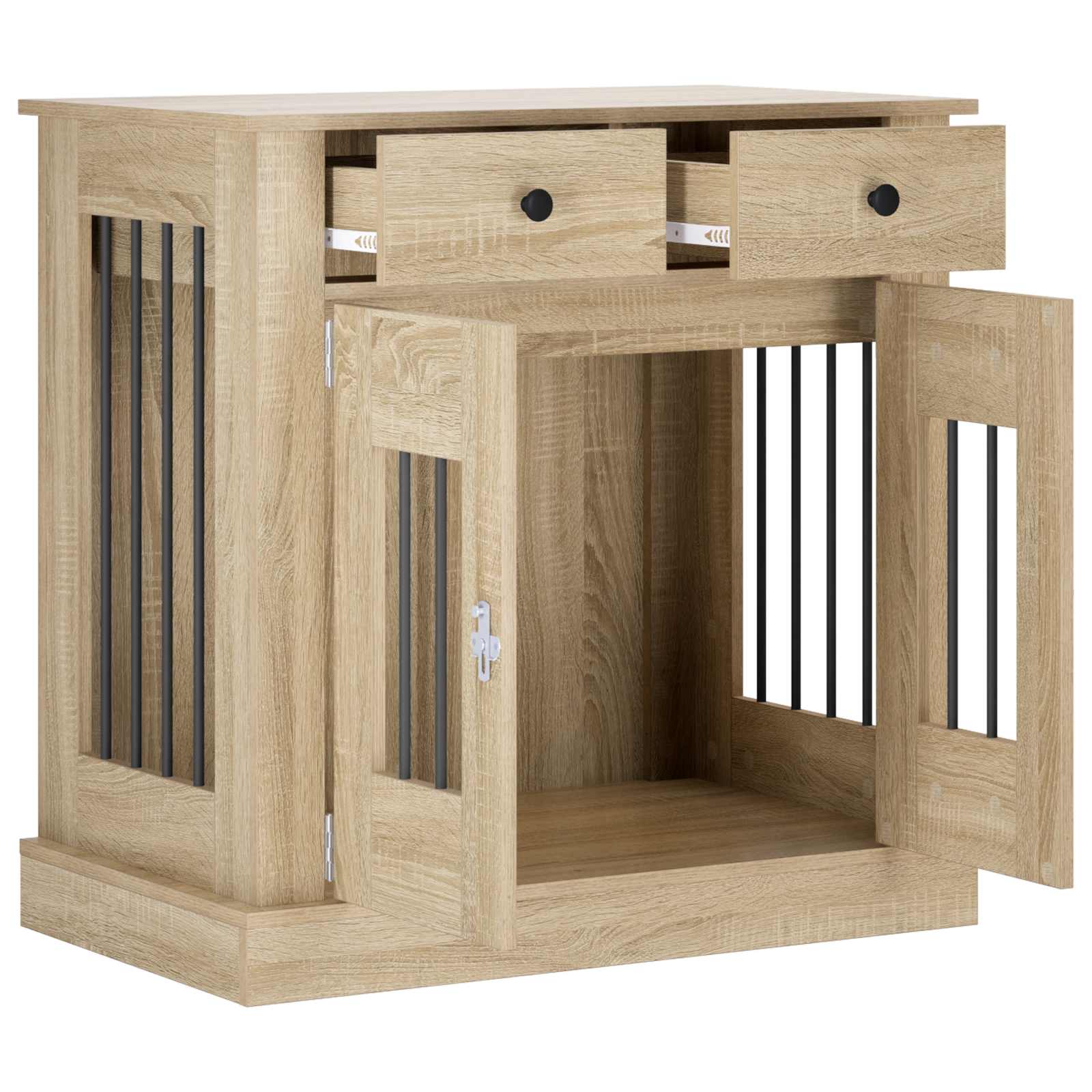 Dog Crate Furniture Oak 80x47.5x80cm