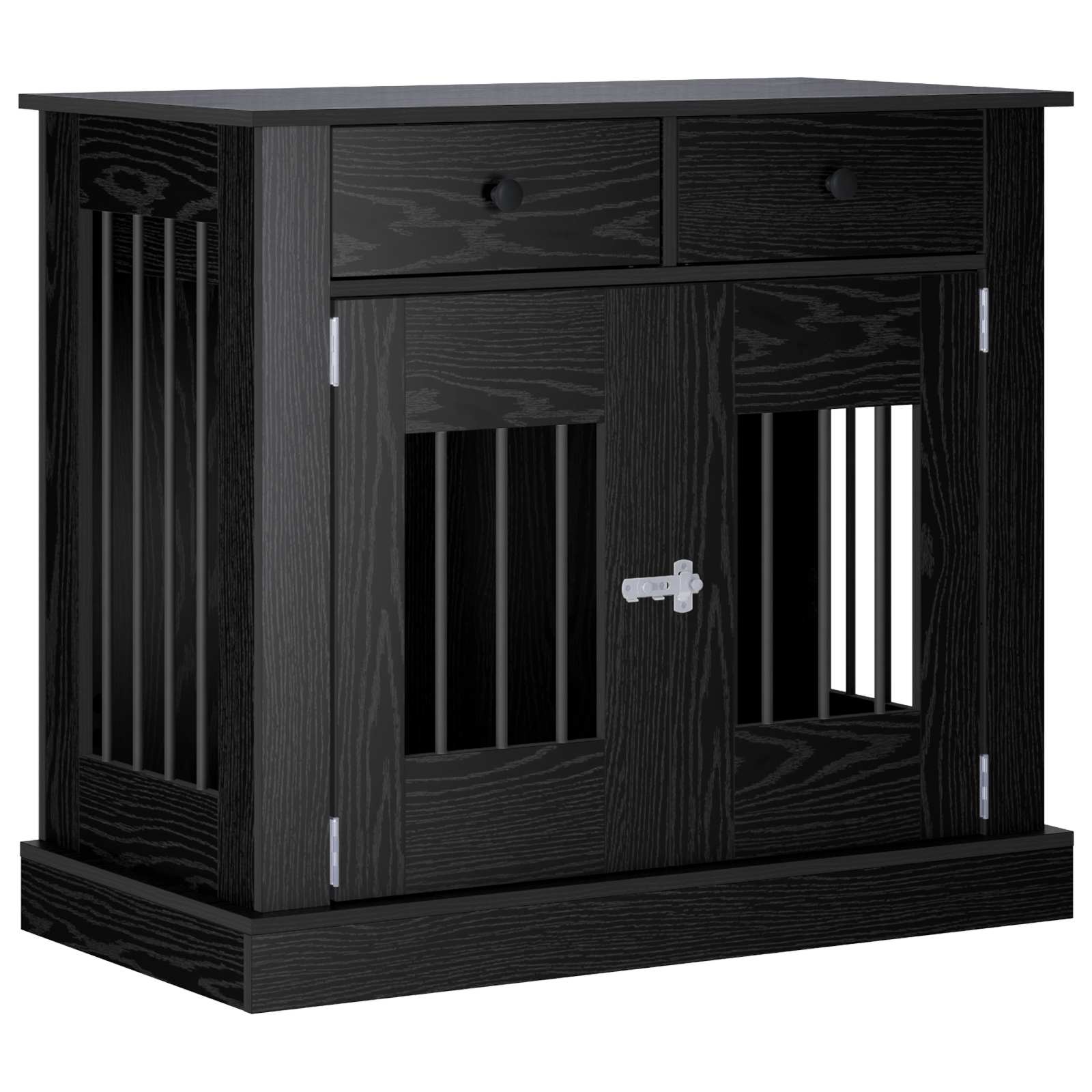 Dog Crate Furniture Black Oak 90x47.5x80cm