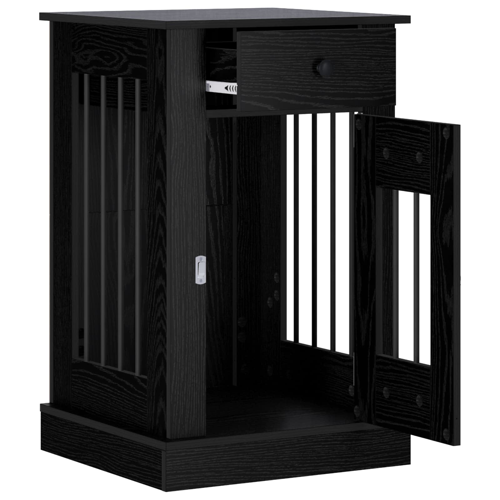 Dog Crate Furniture Black Oak 50x47.5x80cm