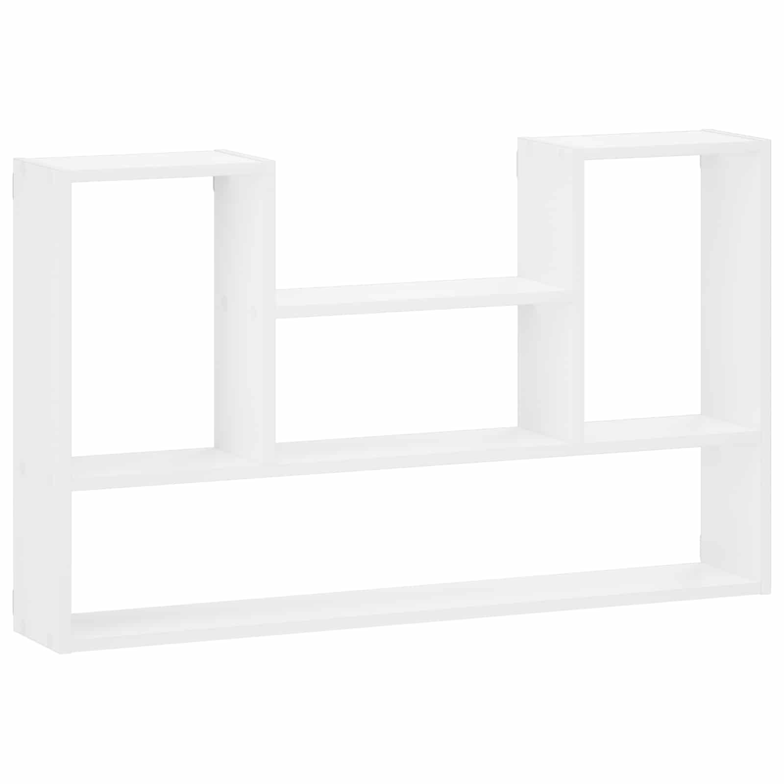 Wall Shelf White Engineered 100x17x60cm
