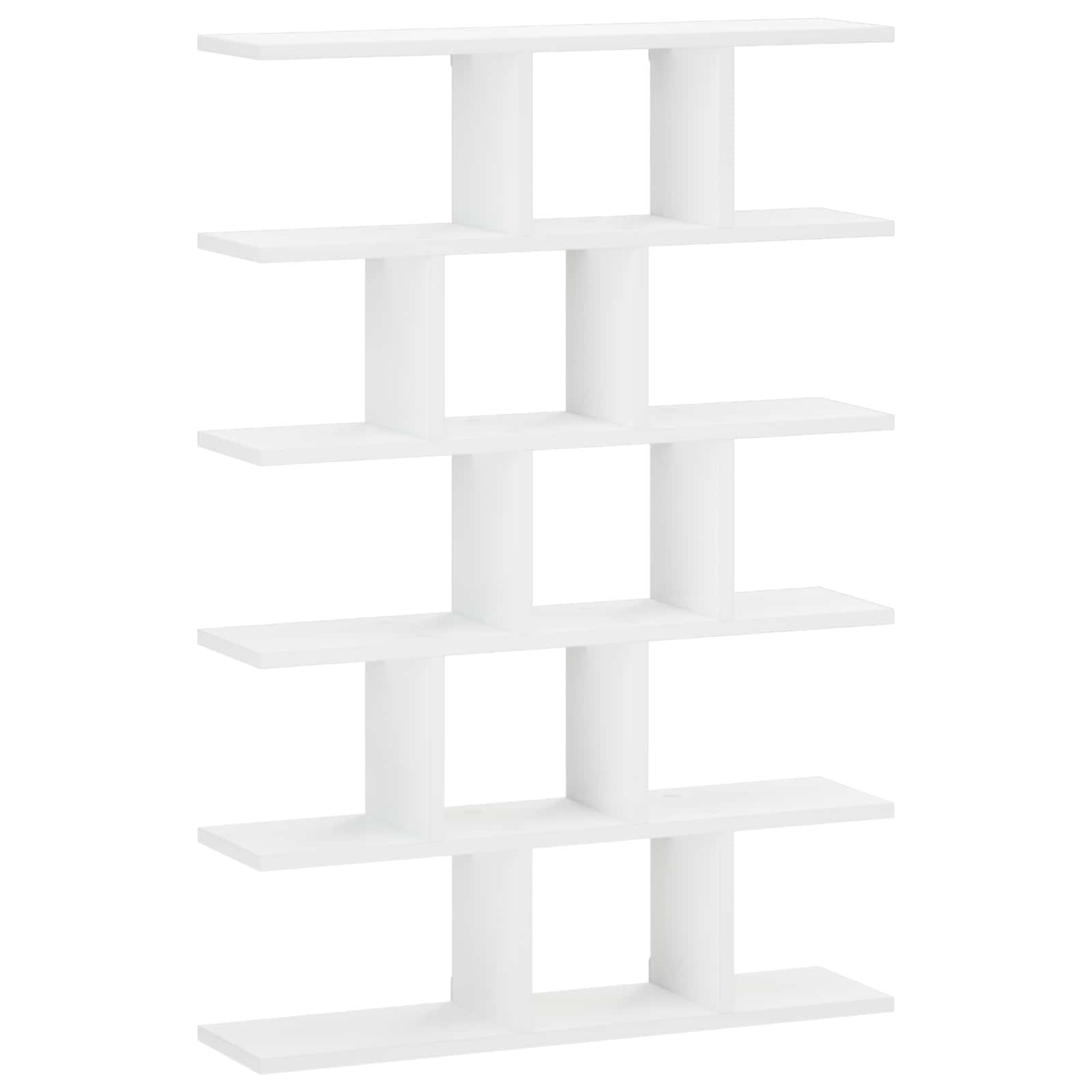 White Wall Shelf Engineered Wood 70x17x101cm