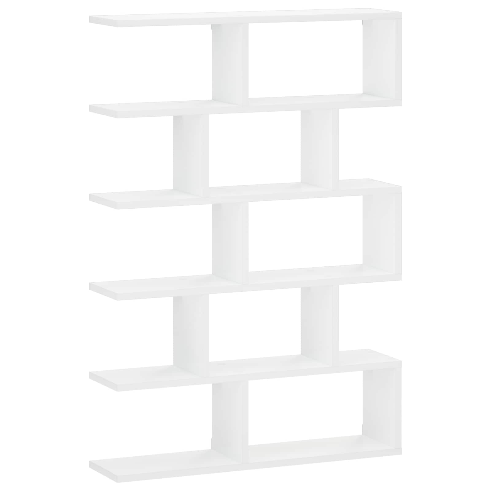 Wall Shelf White Engineered 70x17x101cm