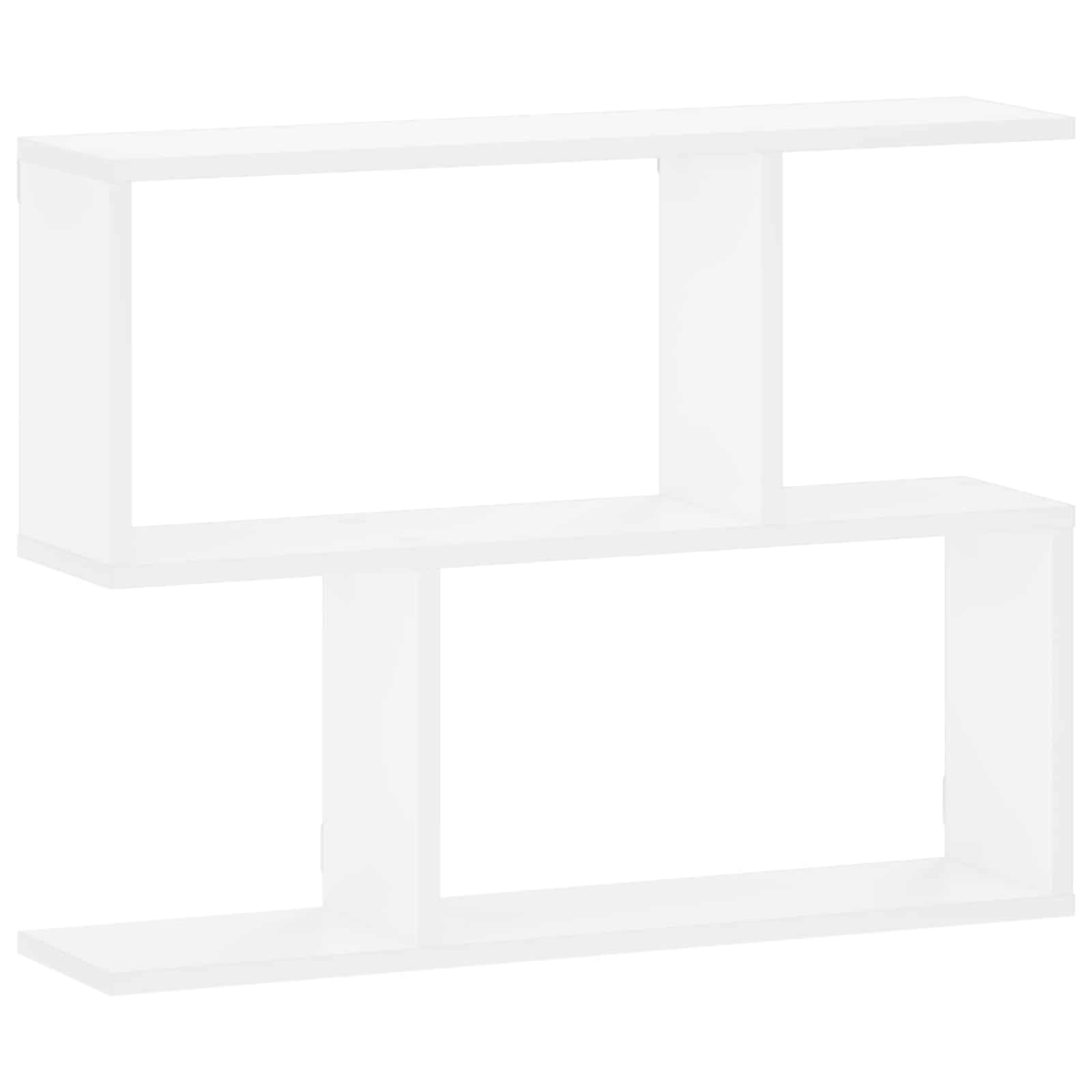 Wall Shelf White Modern 72x17x55.5cm