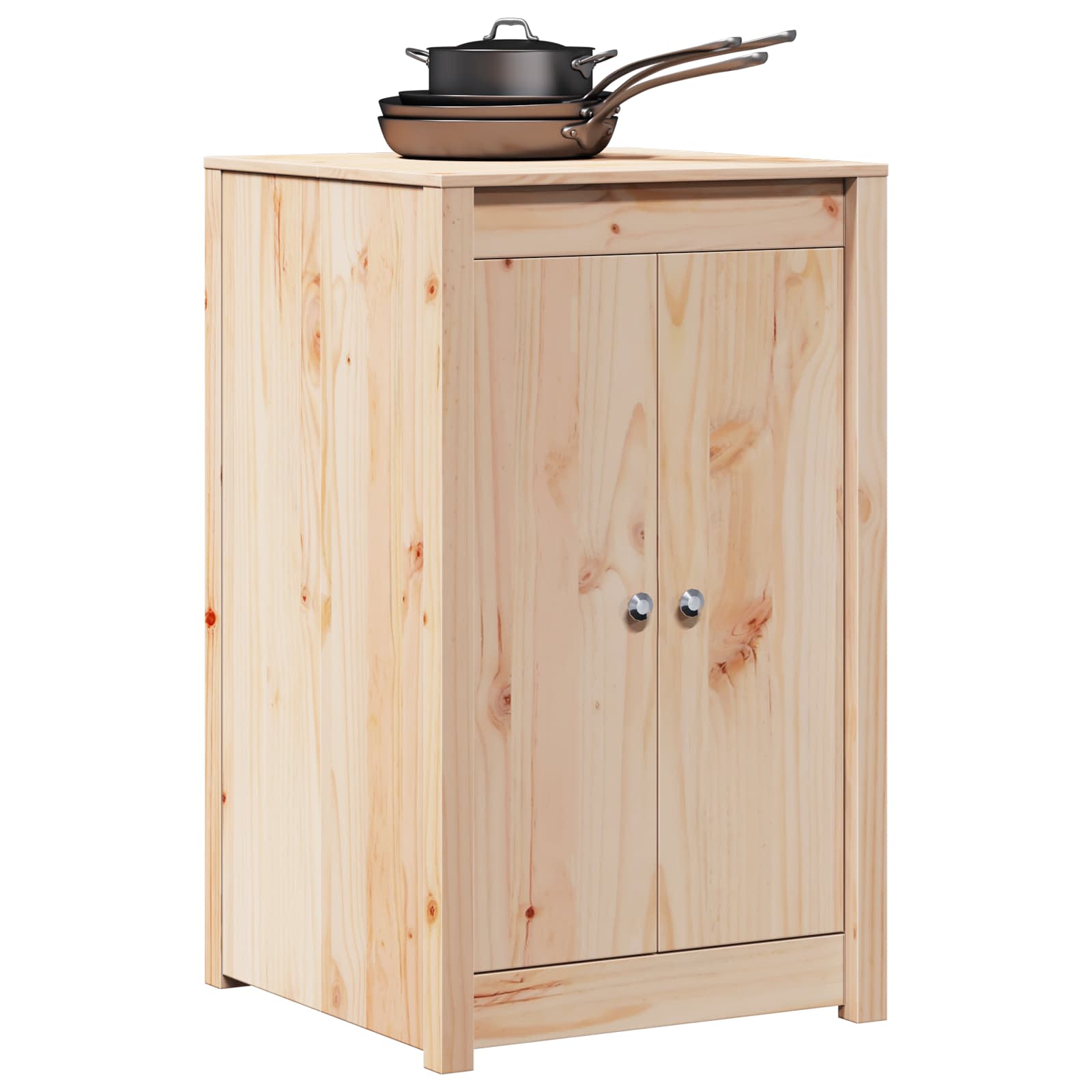 Outdoor Kitchen Cabinet Natural Wood 55x55x92cm