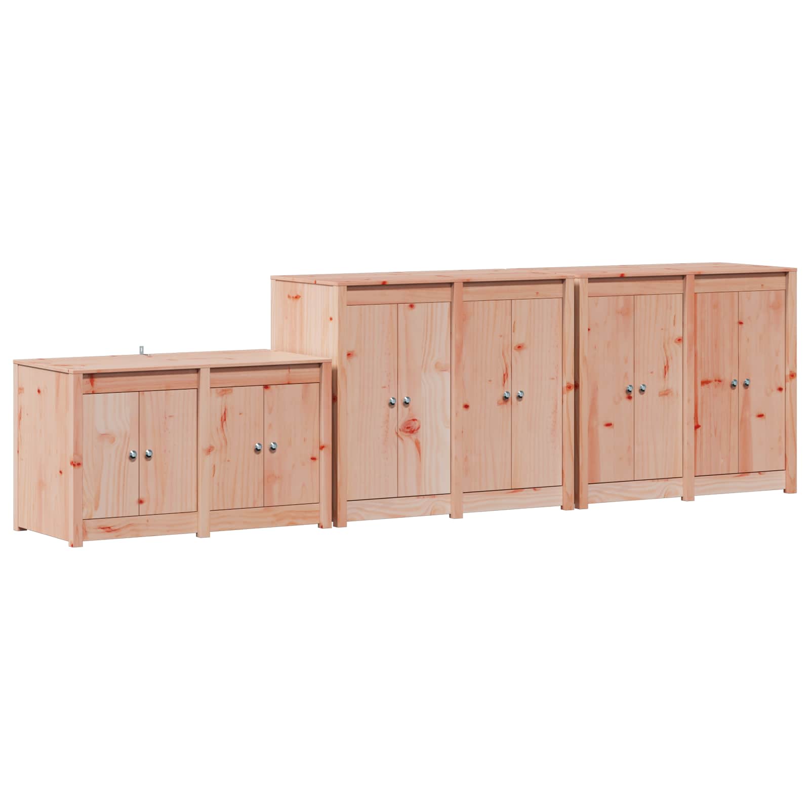 Outdoor Kitchen Cabinet White Solid Wood 106x55x92cm