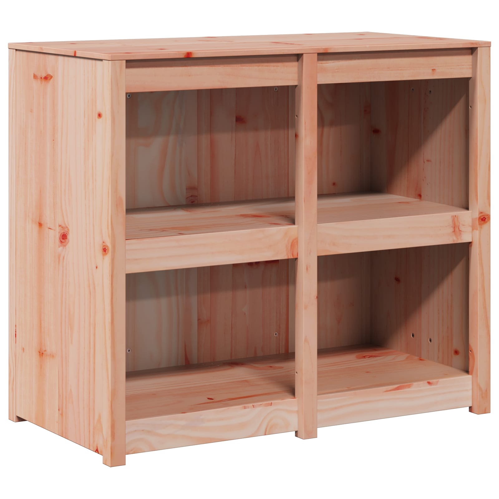 Outdoor Kitchen Cabinet White Solid Wood 106x55x92cm