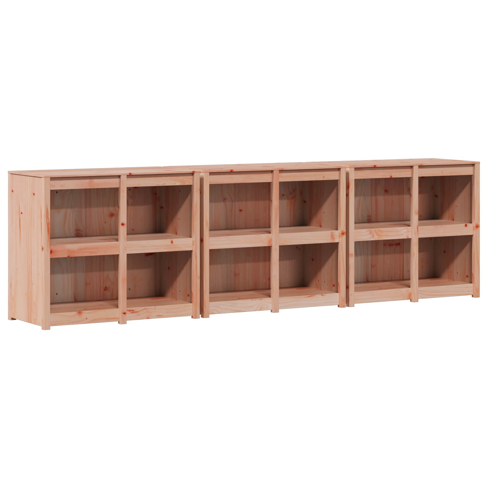 Outdoor Kitchen Cabinet Natural Wood 318x55x92cm