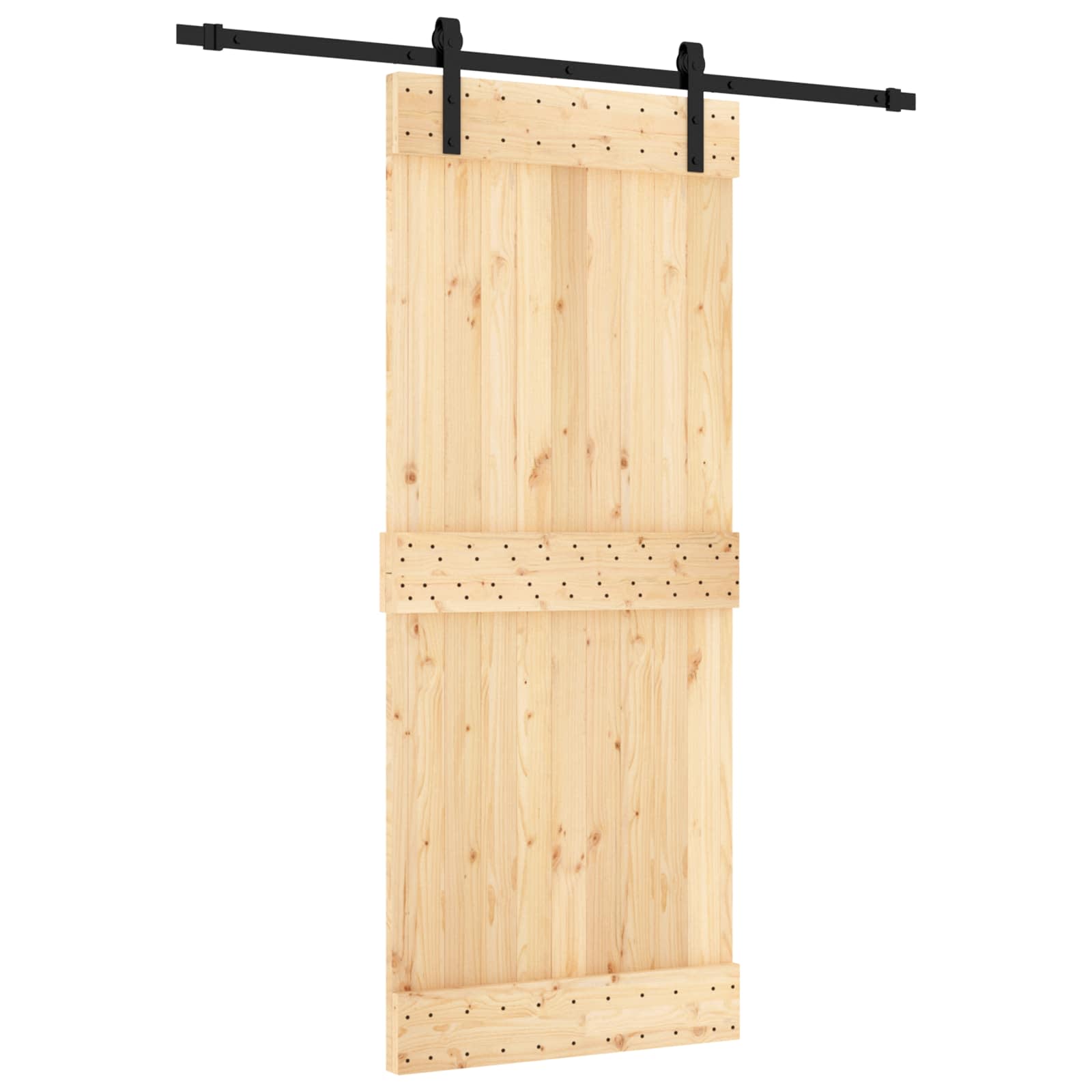 Sliding Door Natural Solid Pine 85x210cm