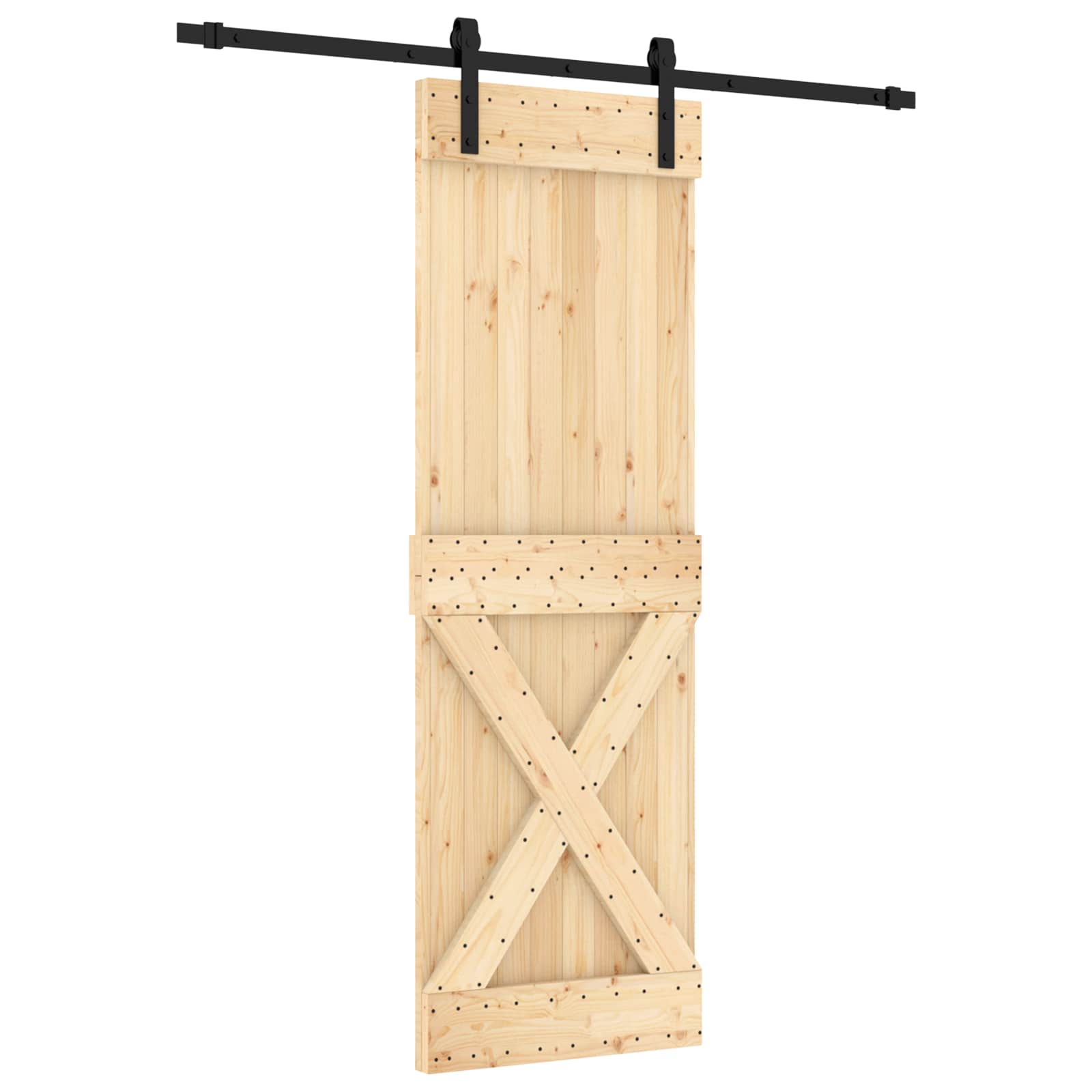 Sliding Door Natural Solid Wood 70x210cm