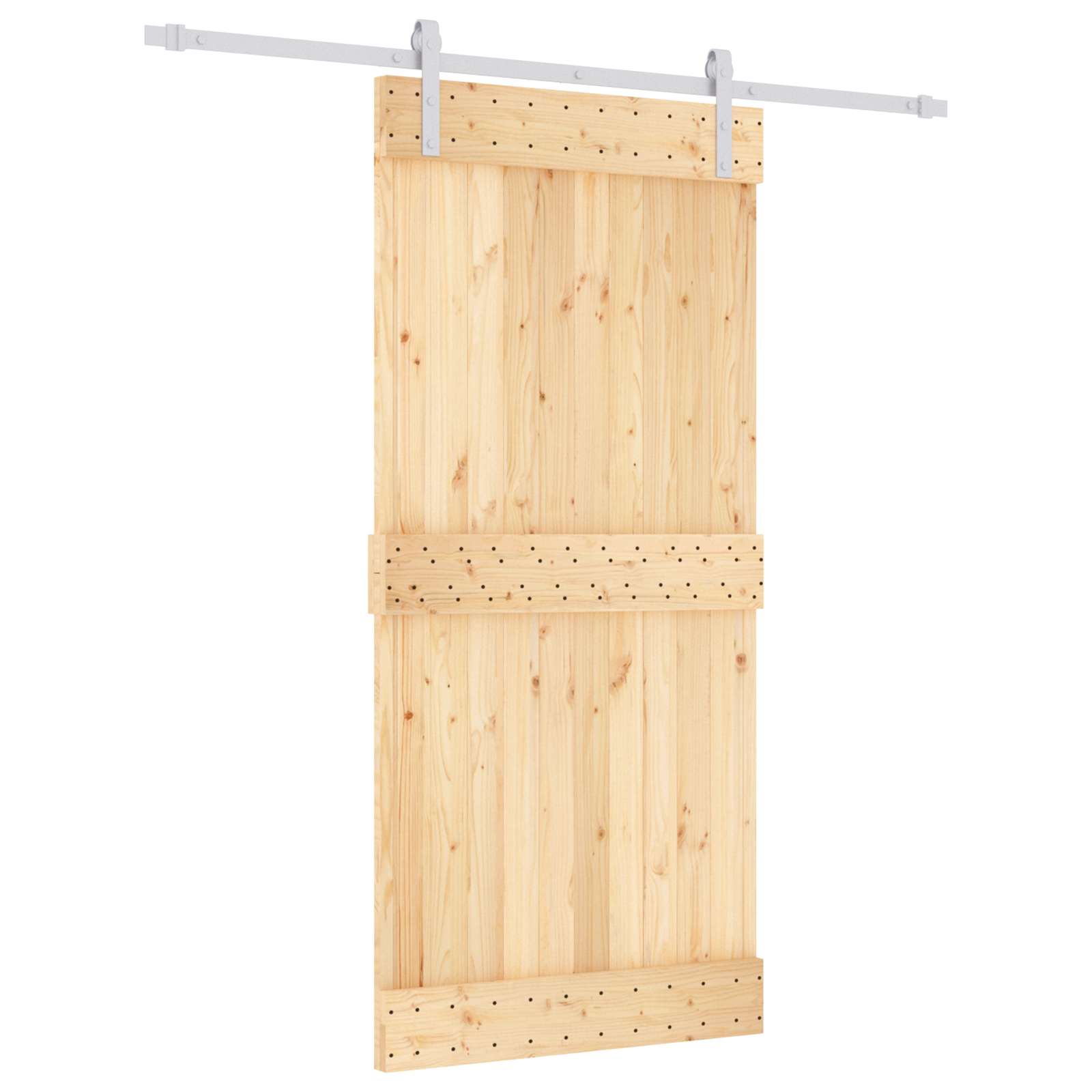 Sliding Door Natural Wood Finish 95x210cm