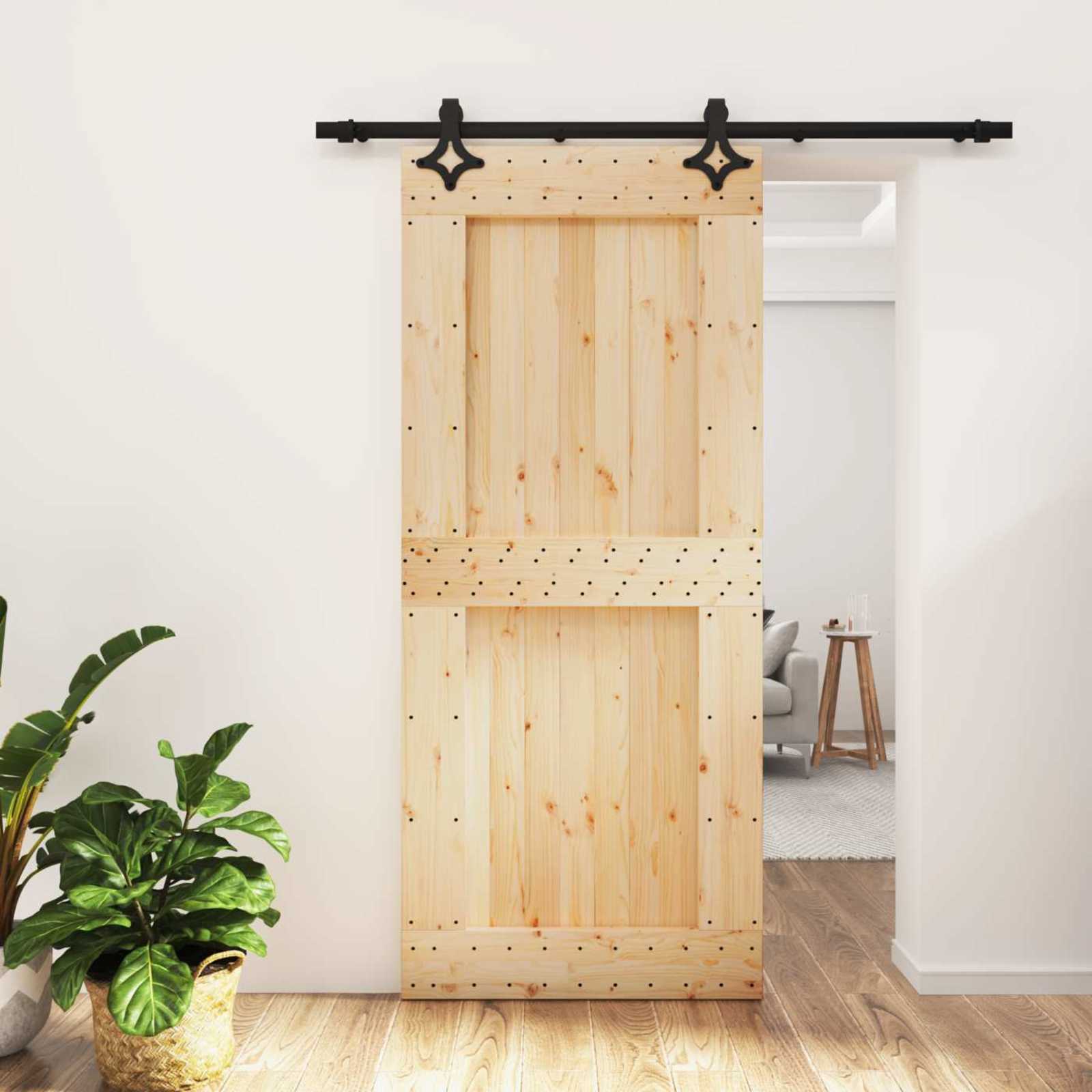 Sliding Door Natural Solid Wood