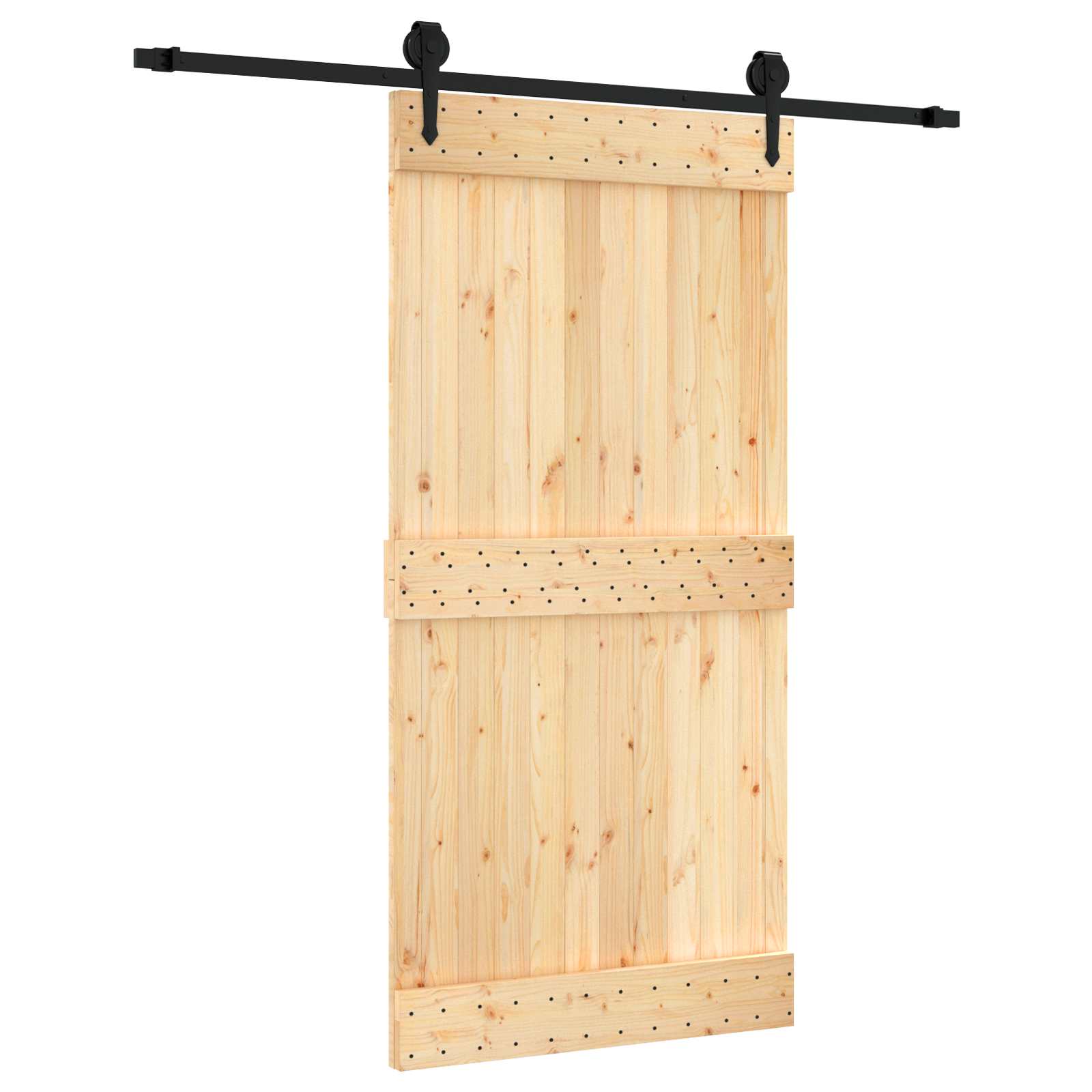 Sliding Door Natural Solid Pine 100x210cm
