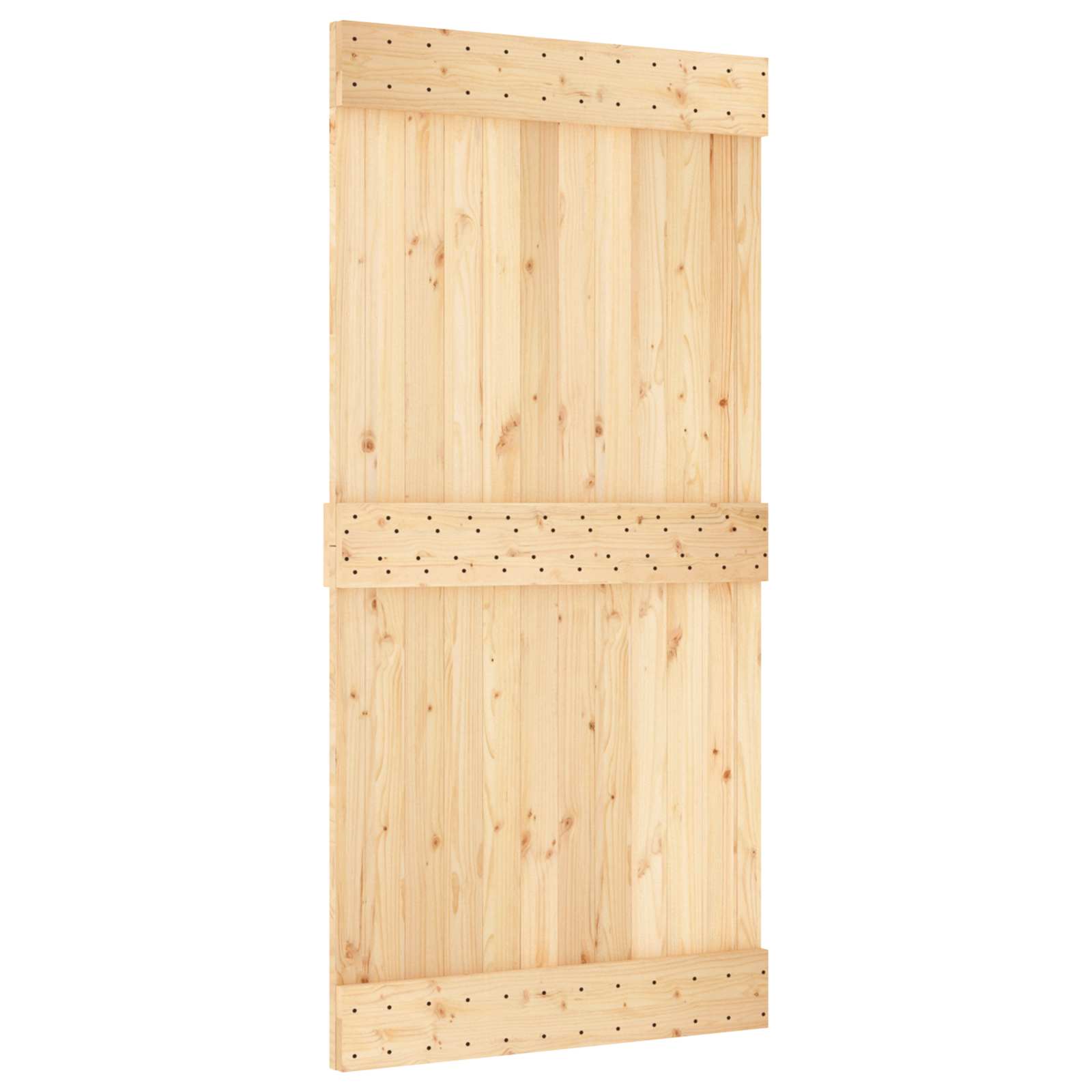 Sliding Door Natural Solid Pine 100x210cm