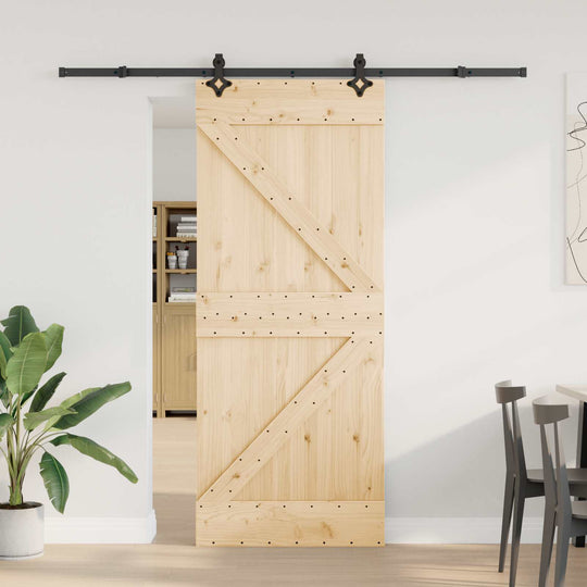Sliding Door Pine Steel 85x210cm | Simpledeals