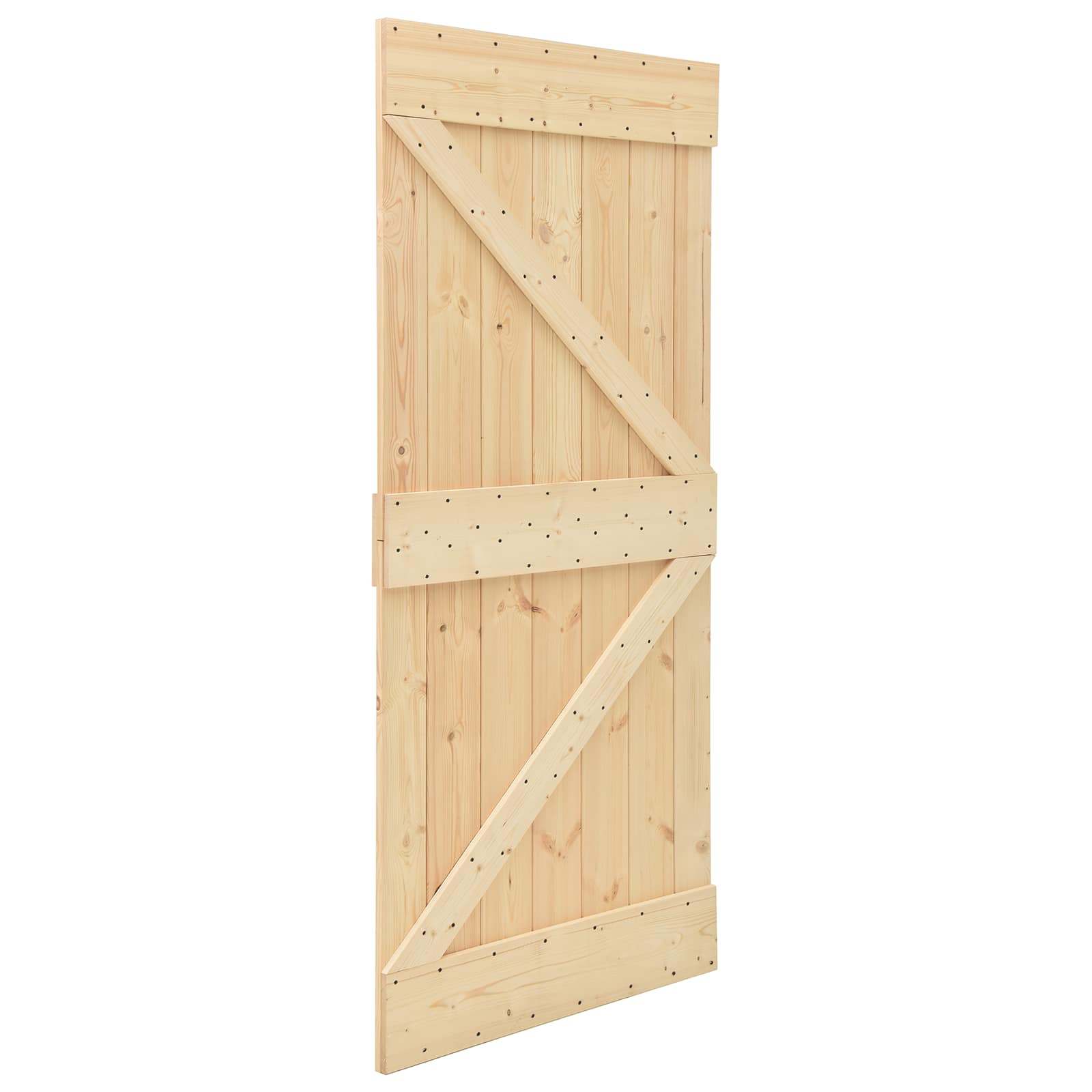 Sliding Door Pine Black Steel 80x210cm | Simpledeals