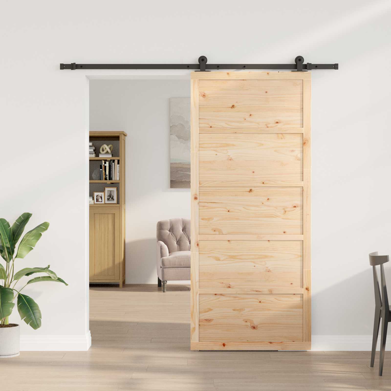 Solid Pine Sliding Door 80x208cm | Simpledeals