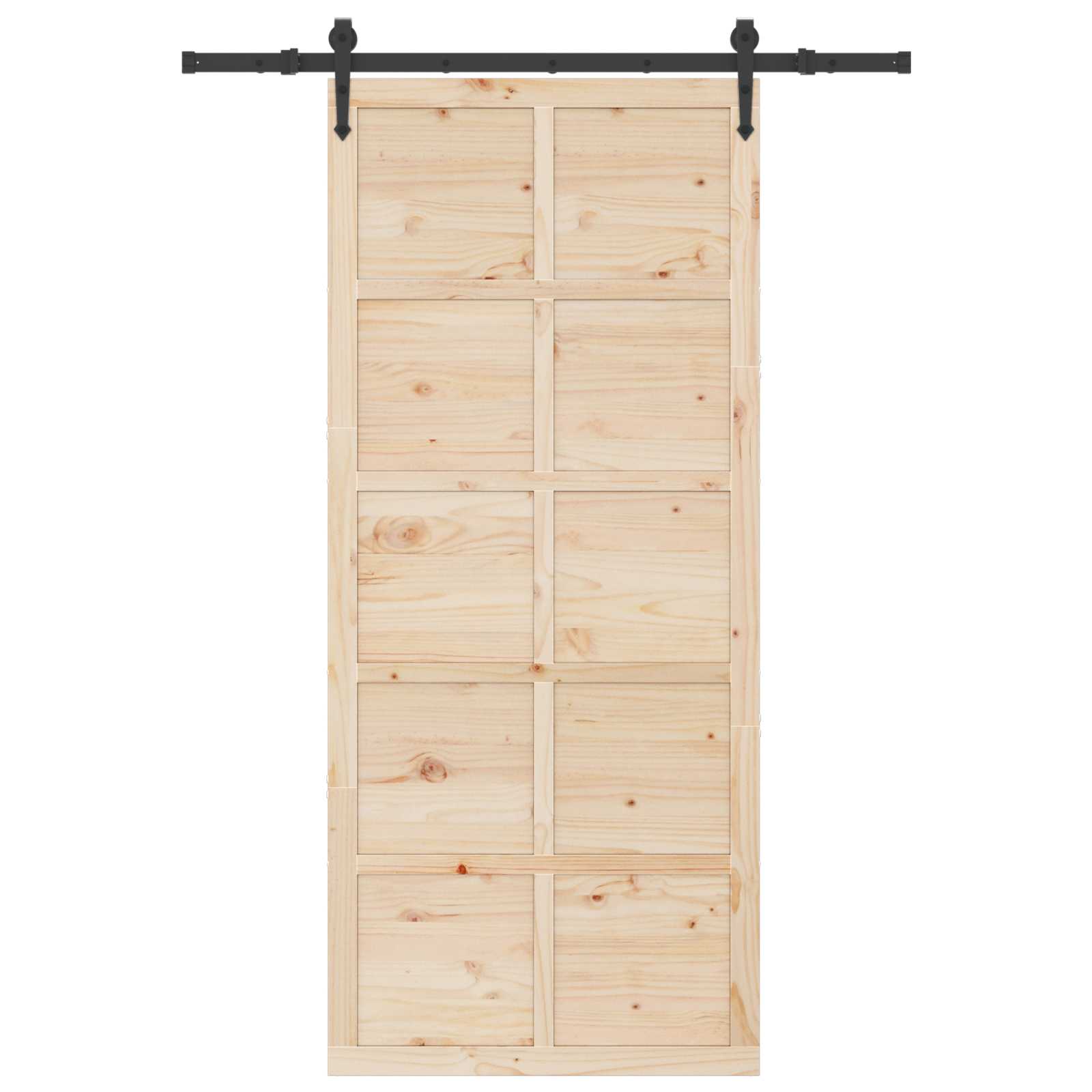 Sliding Door Solid Pine Wood 80x208cm | Simpledeals