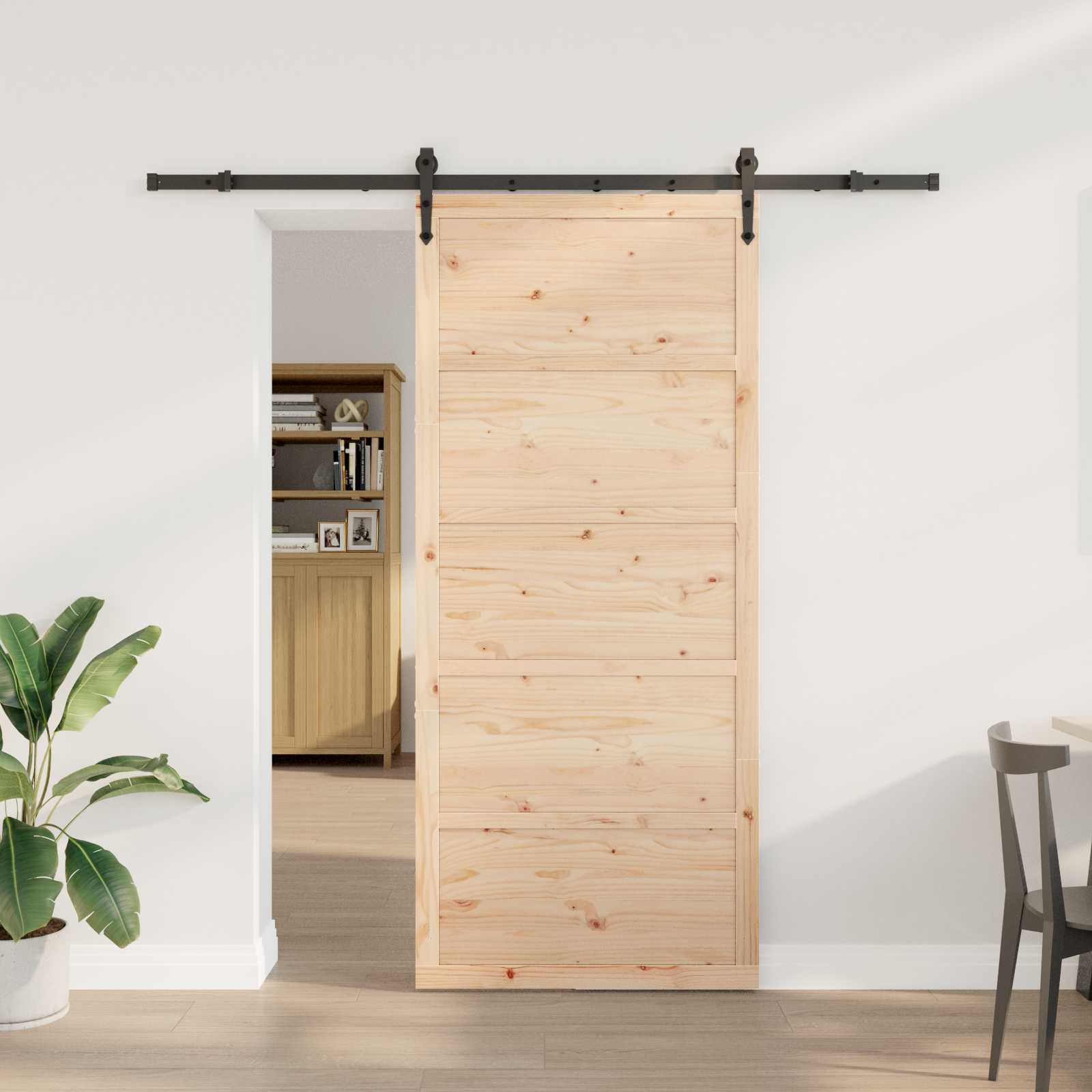 Solid Pine Sliding Door 90x208cm | Simpledeals