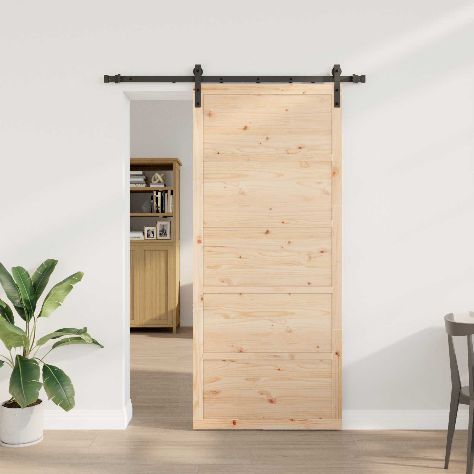 Solid Pine Sliding Door 80x208cm | Simpledeals
