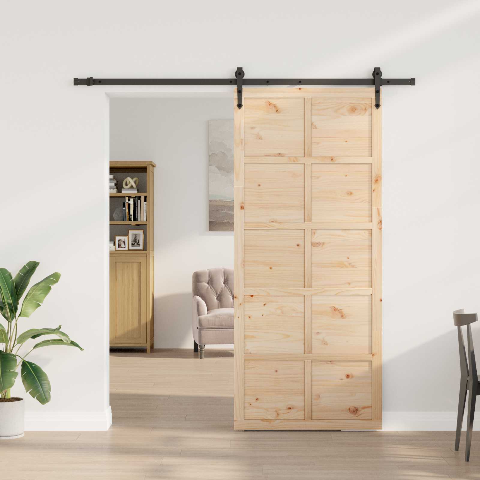 Solid Pine Sliding Door 90x208cm | Simpledeals