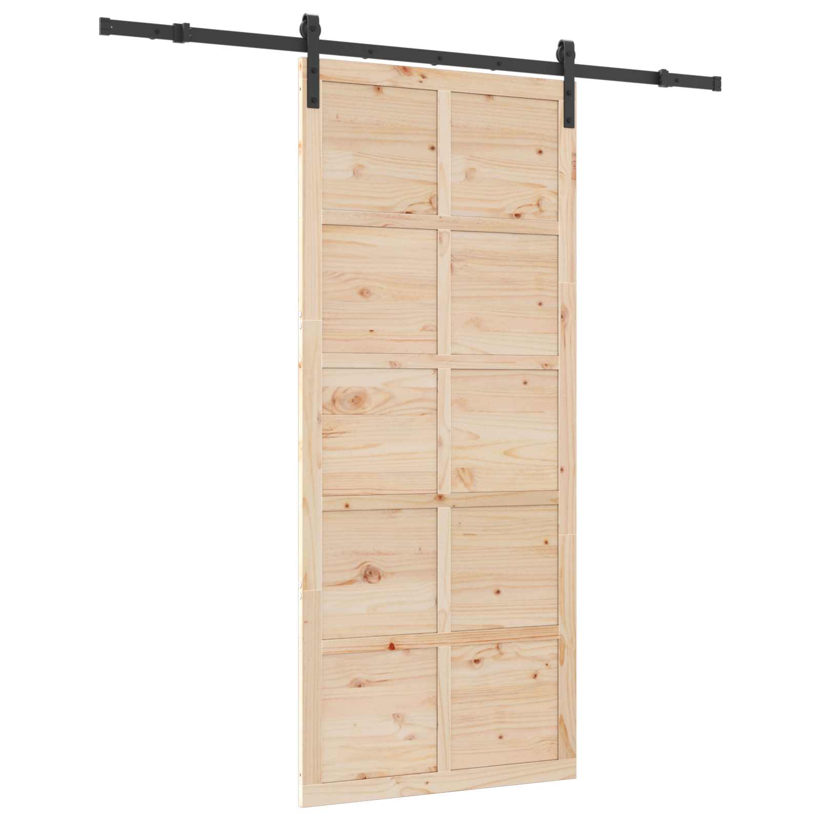 Sliding Door Solid Pine Wood 90x208cm | Simpledeals