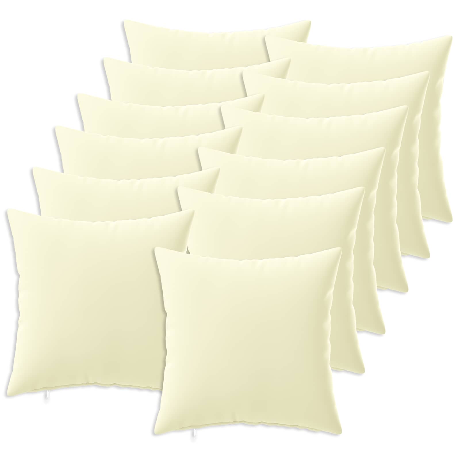 Cream Cushion Set 12 Pieces 40x40cm
