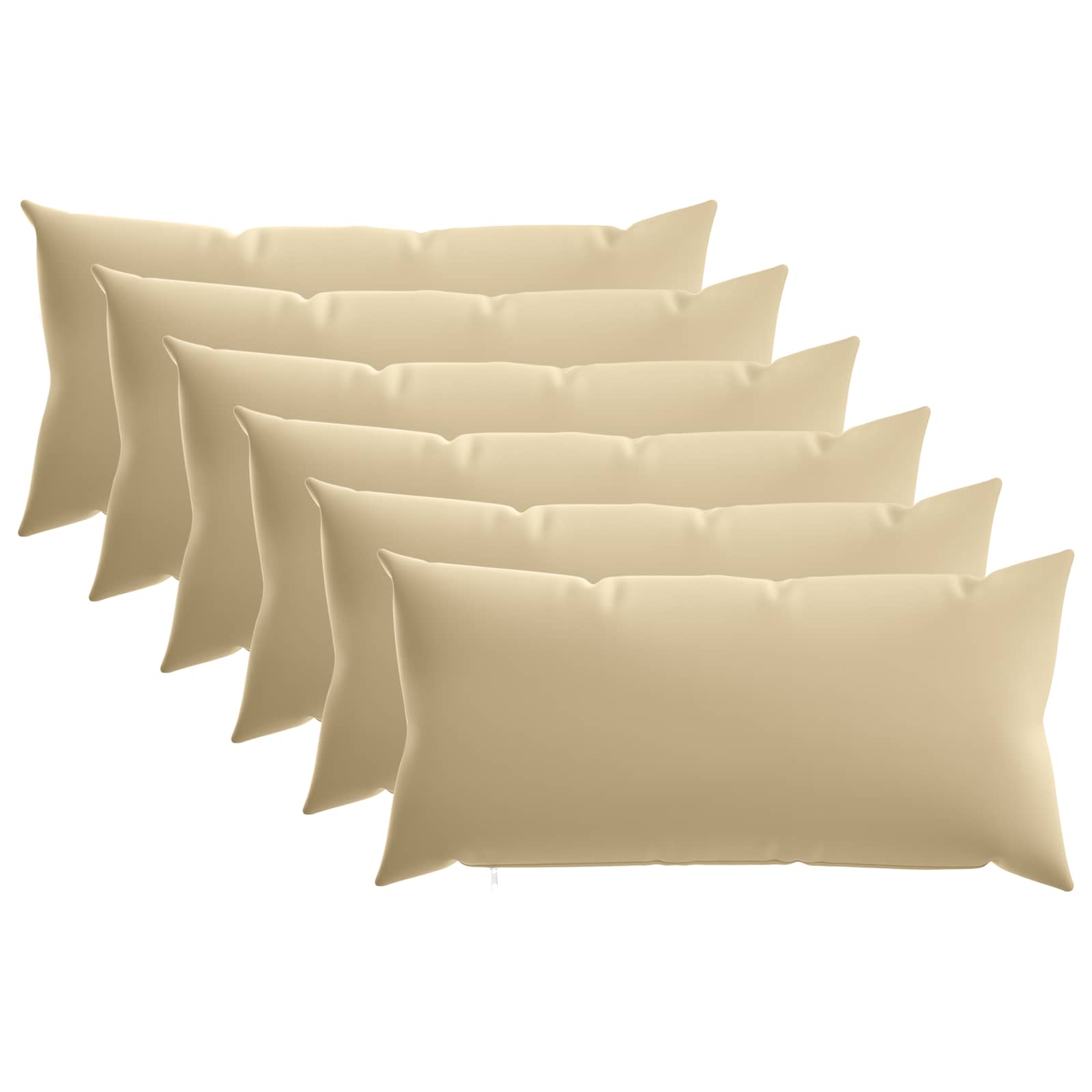Outdoor Cushion Set Beige Polyester 40x80cm